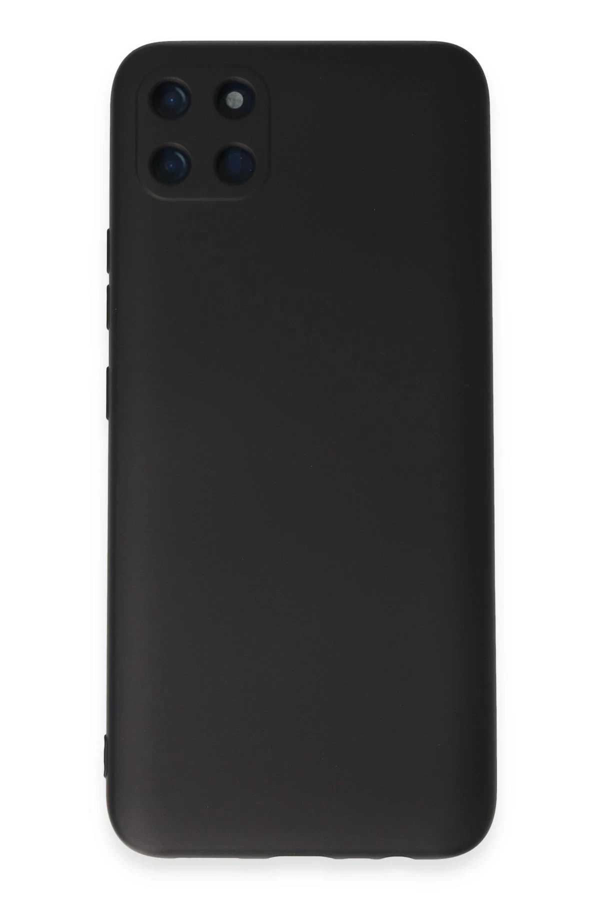 Realme C11 Kılıf Nano içi Kadife Silikon - Siyah-(5796)