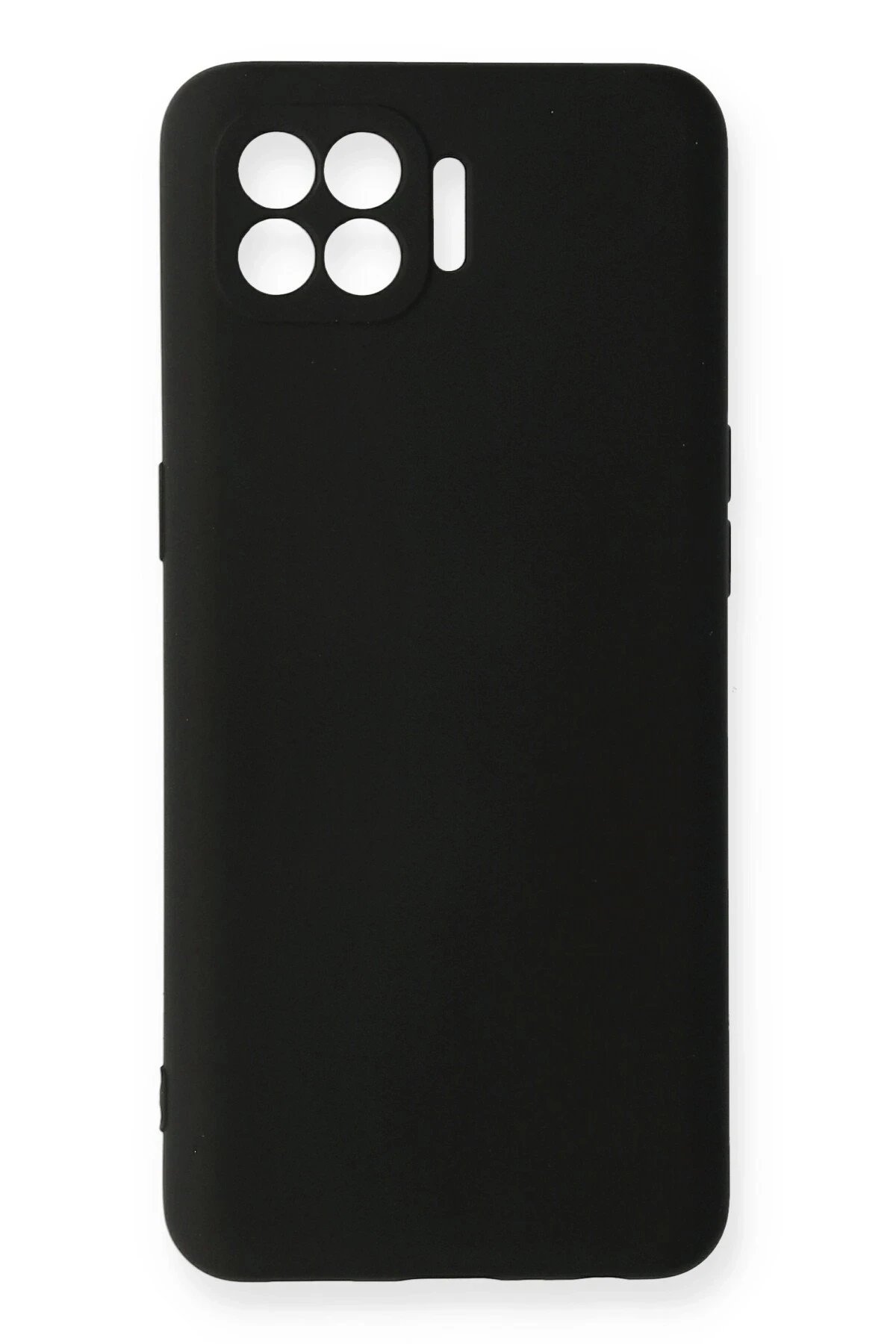 Oppo Reno 4 Lite Kılıf Nano içi Kadife Silikon - Siyah-(5796)