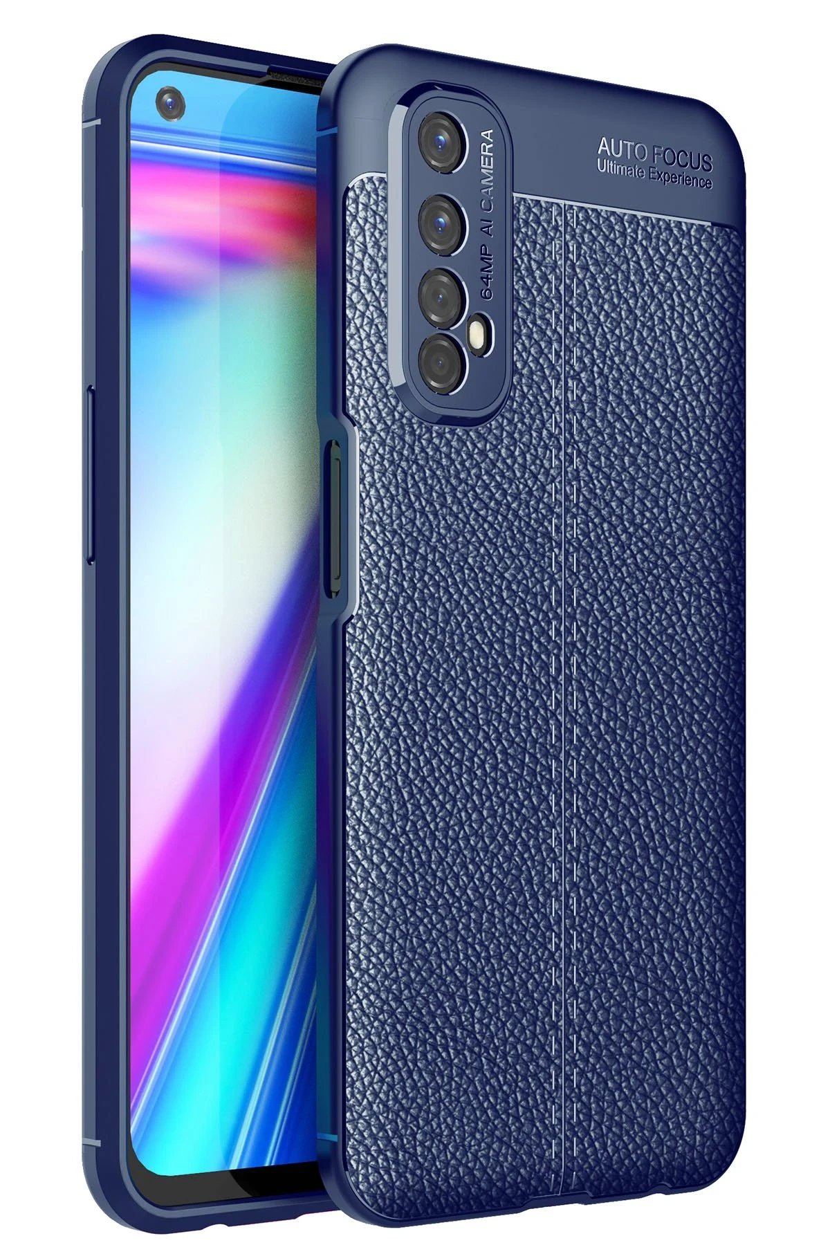 Realme 7 Kılıf Auto Focus Kapak - Lacivert-(5796)