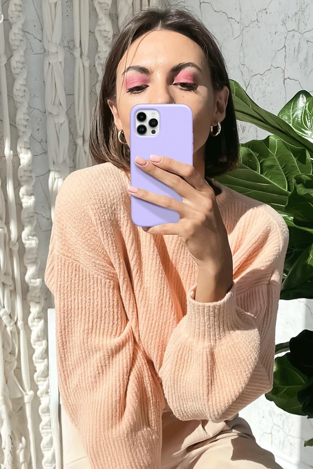 iPhone 12 Pro Max Kılıf First Silikon - Koyu Kırmızı-(5796)