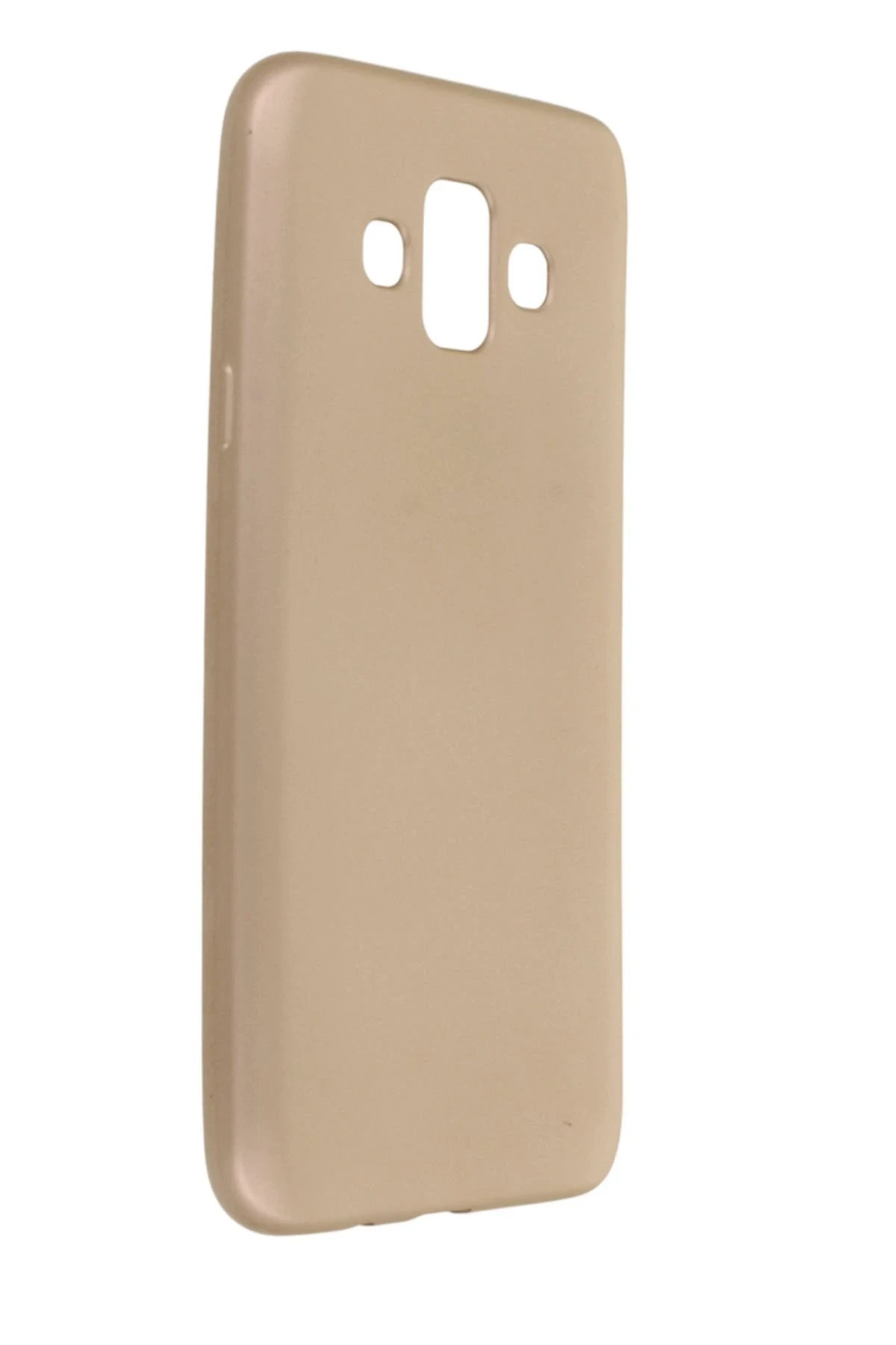 Samsung Galaxy J7 Duo Kılıf First Silikon - Gold-(5796)