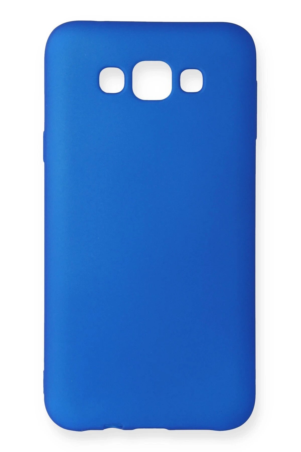 Samsung Galaxy E7 Kılıf First Silikon - Mavi-(5796)