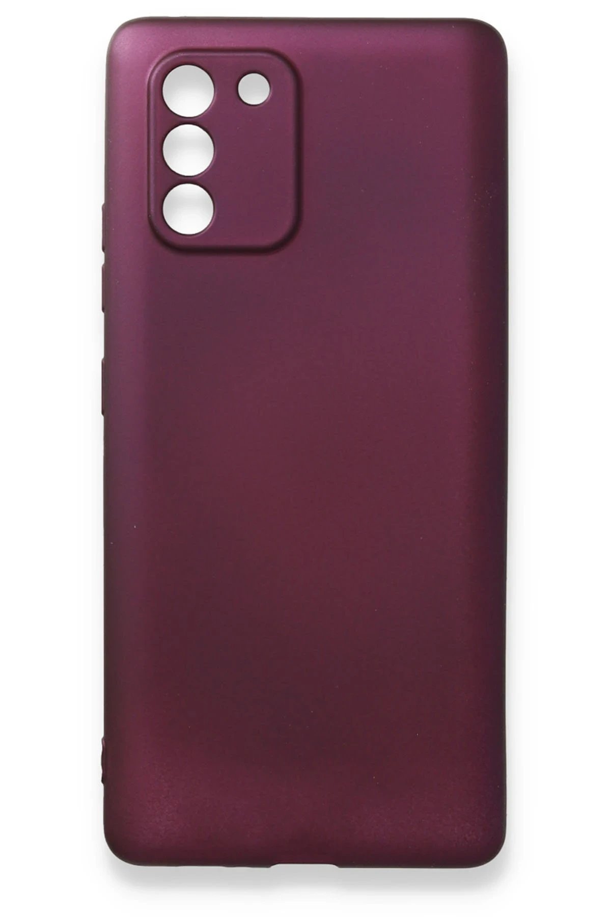 Samsung Galaxy A91 / S10 Lite Kılıf First Silikon - Mürdüm-(5796)