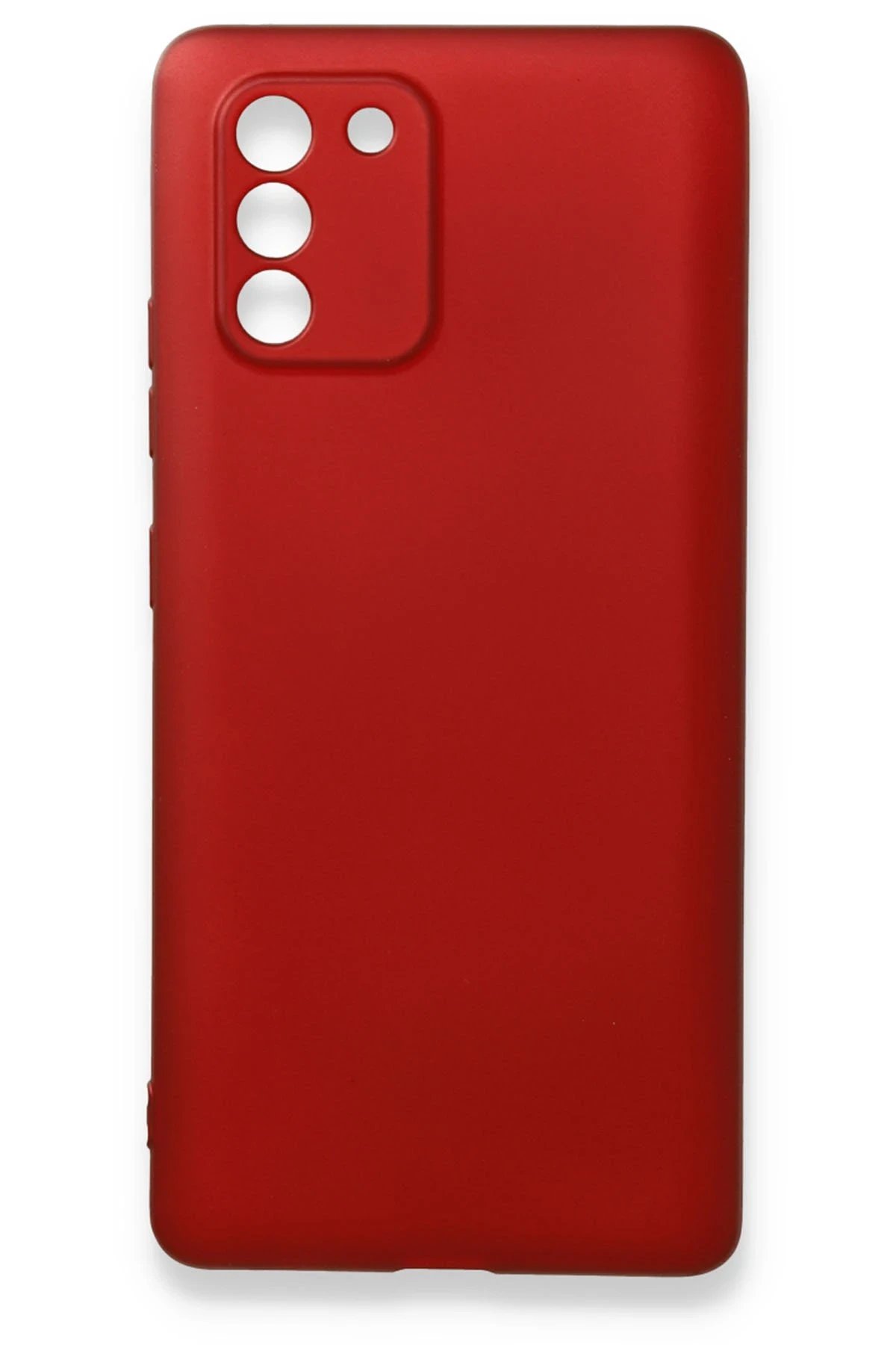 Samsung Galaxy A91 / S10 Lite Kılıf First Silikon - Bordo-(5796)