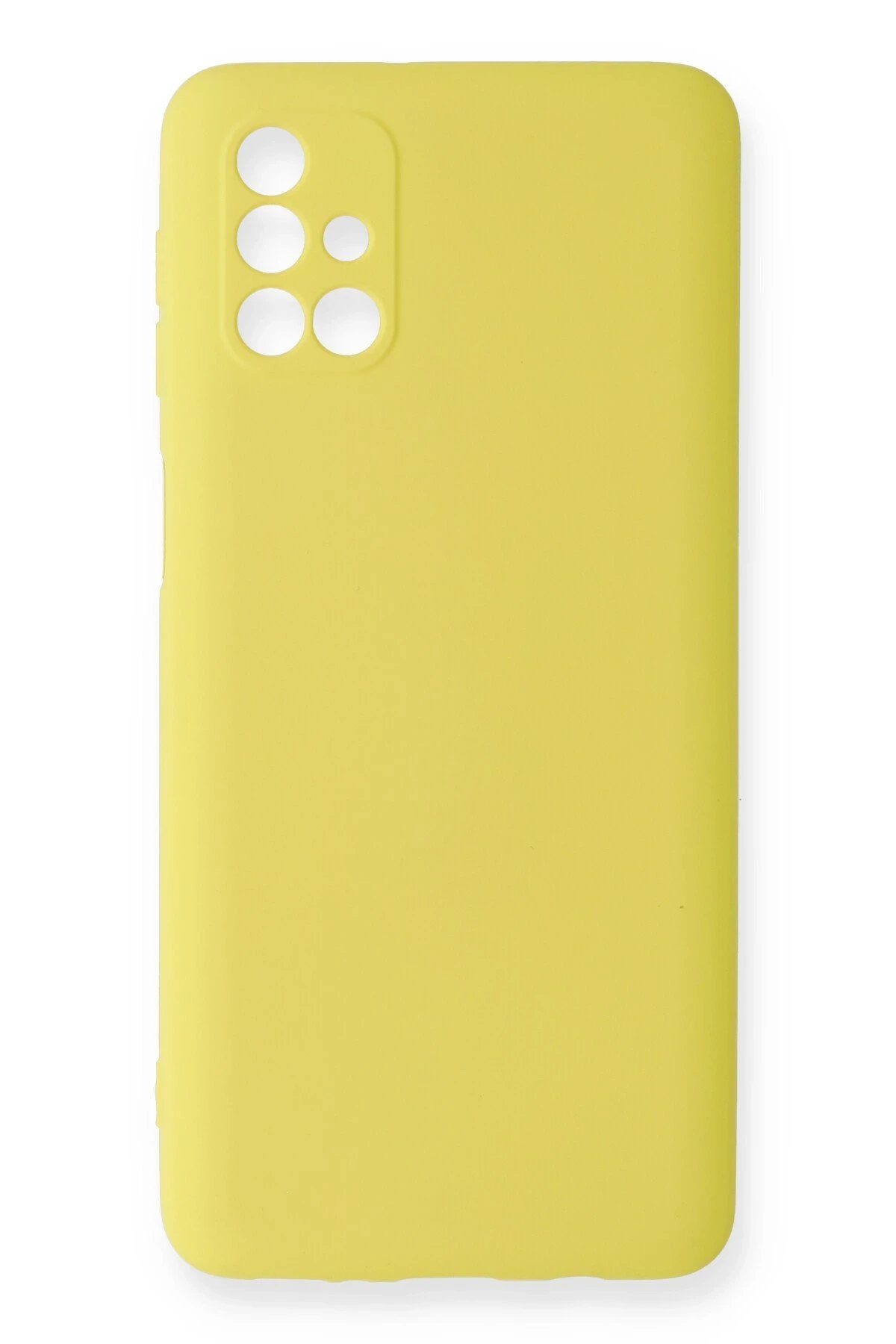 Samsung Galaxy M31S Kılıf Nano içi Kadife Silikon - Sarı-(5796)