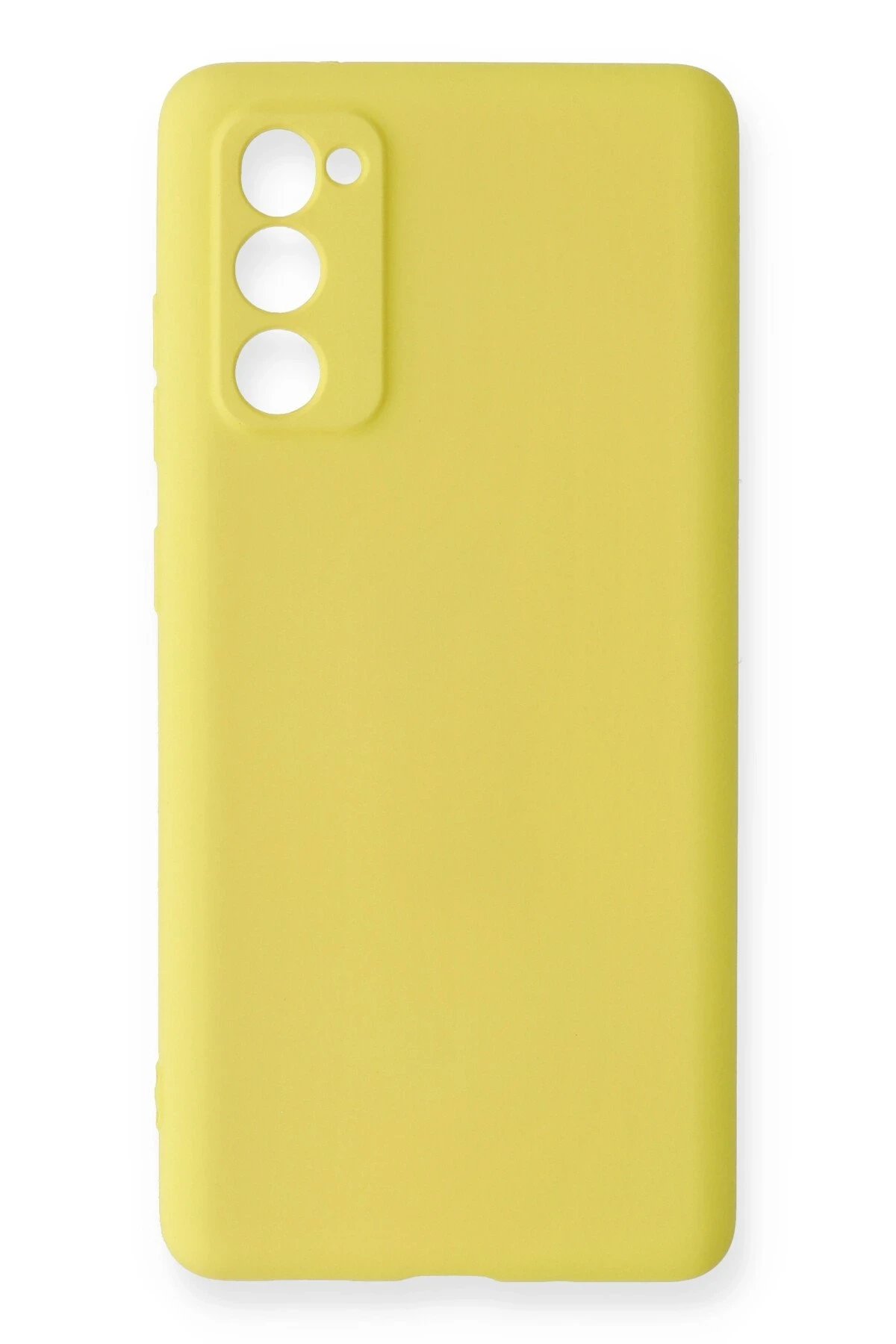 Samsung Galaxy S20 FE Kılıf Nano içi Kadife Silikon - Sarı-(5796)