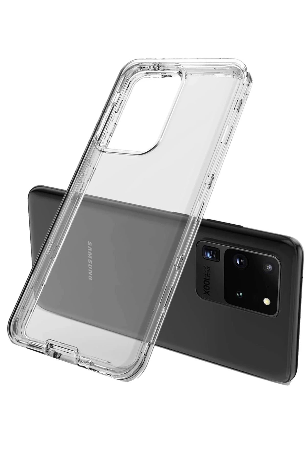 Samsung Galaxy S20 Plus Kılıf Lüx Şeffaf Silikon-(5796)