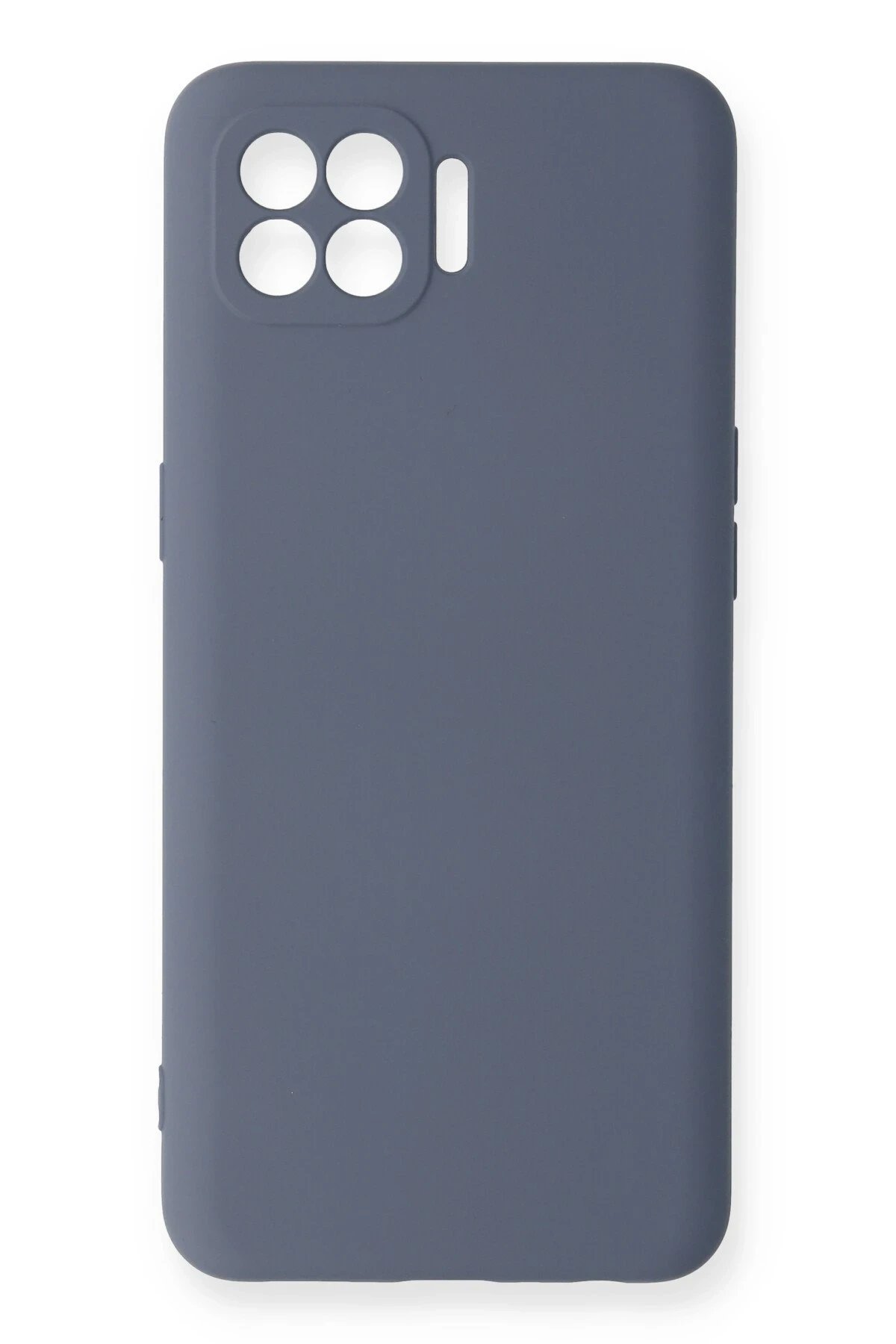 Oppo Reno 4 Lite Kılıf Nano içi Kadife Silikon - Gri-(5796)