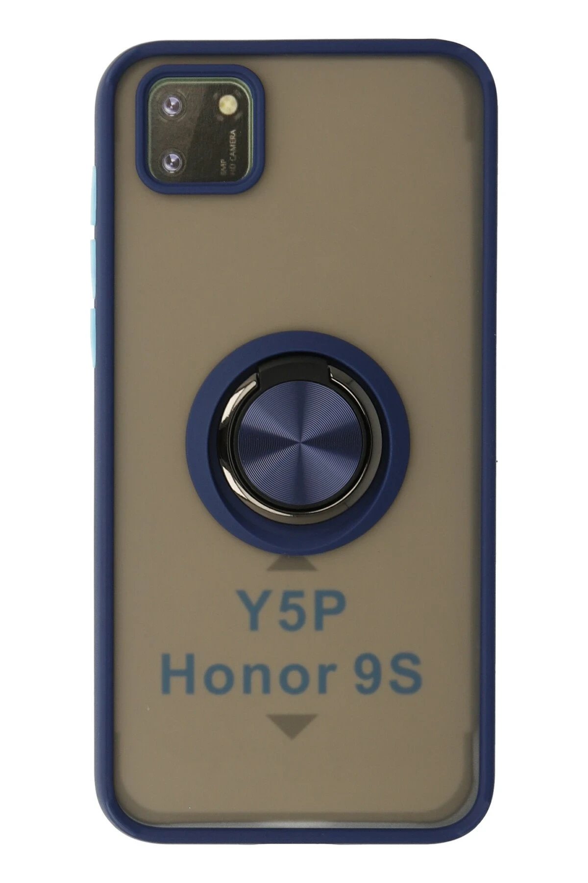 Huawei Y5P Kılıf Montreal Yüzüklü Silikon Kapak - Lacivert-(5796)