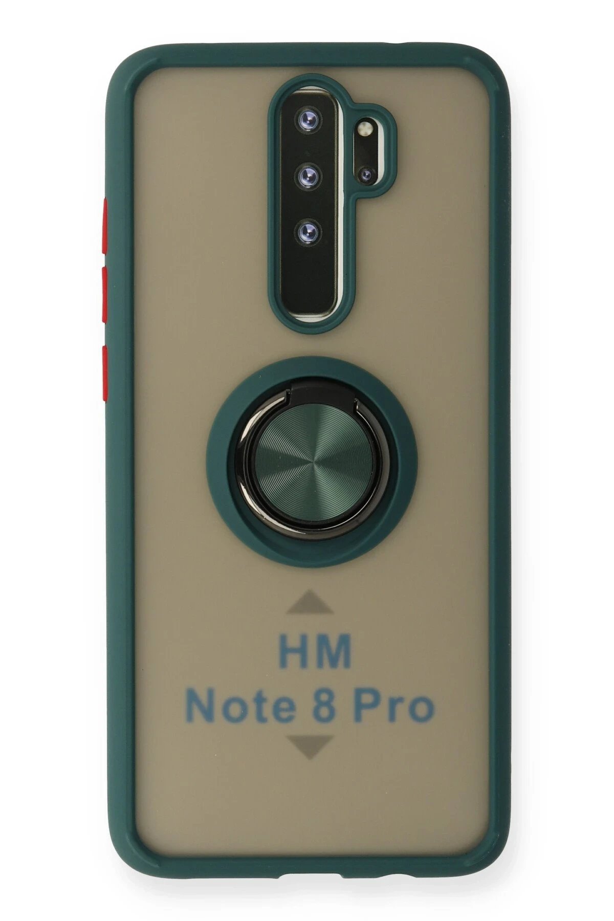 Xiaomi Redmi Note 8 Pro Kılıf Montreal Yüzüklü Silikon Kapak - Yeşil-(5796)