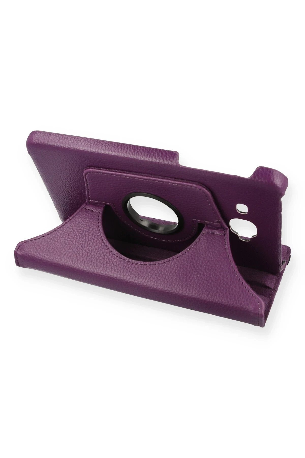 Samsung Galaxy T280 Tab A 7 Kılıf 360 Tablet Deri Kılıf - Mürdüm-(5796)