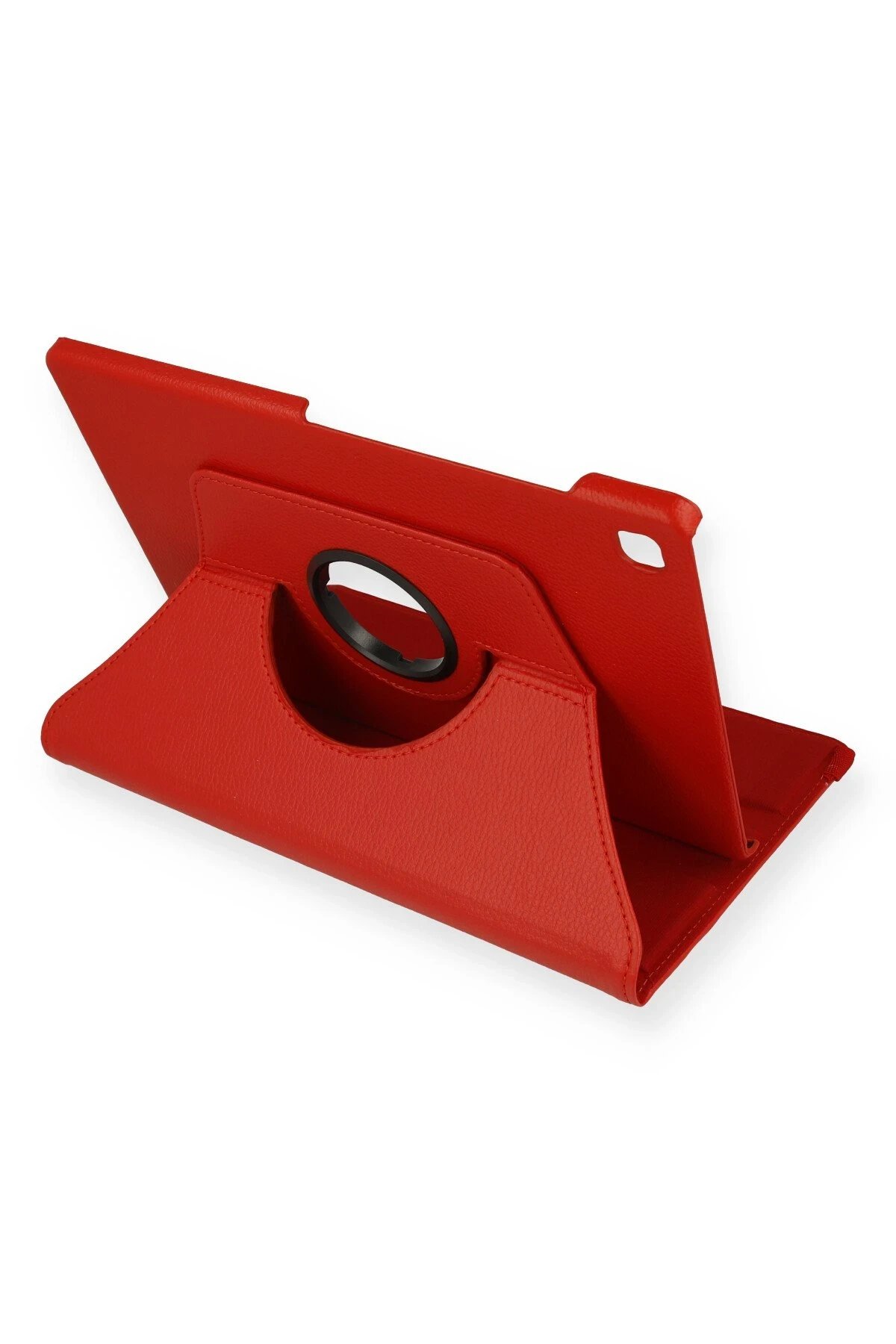 Samsung Galaxy P610 Tab S6 Lite 10.4 Kılıf 360 Tablet Deri Kılıf - Kırmızı-(5796)