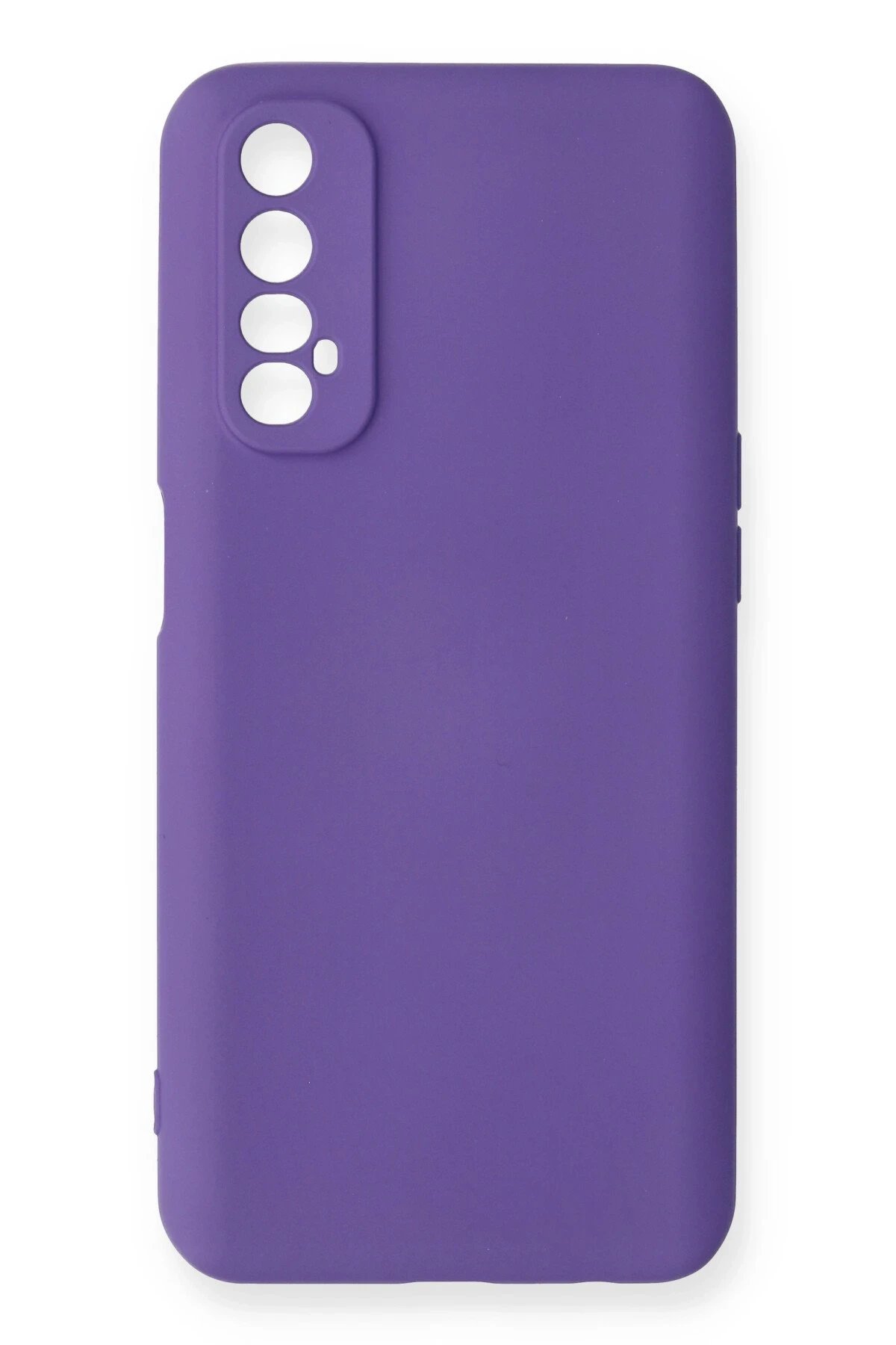 Realme 7 Kılıf Nano içi Kadife Silikon - Mor-(5796)