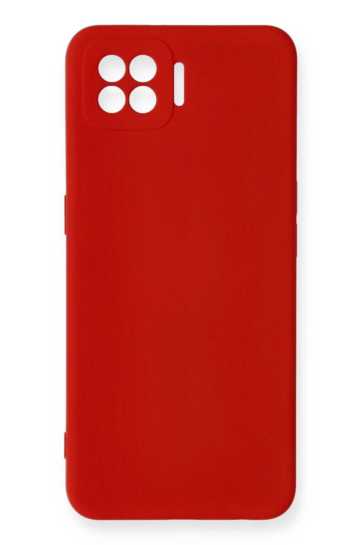 Oppo A73 Kılıf Nano içi Kadife Silikon - Kırmızı-(5796)