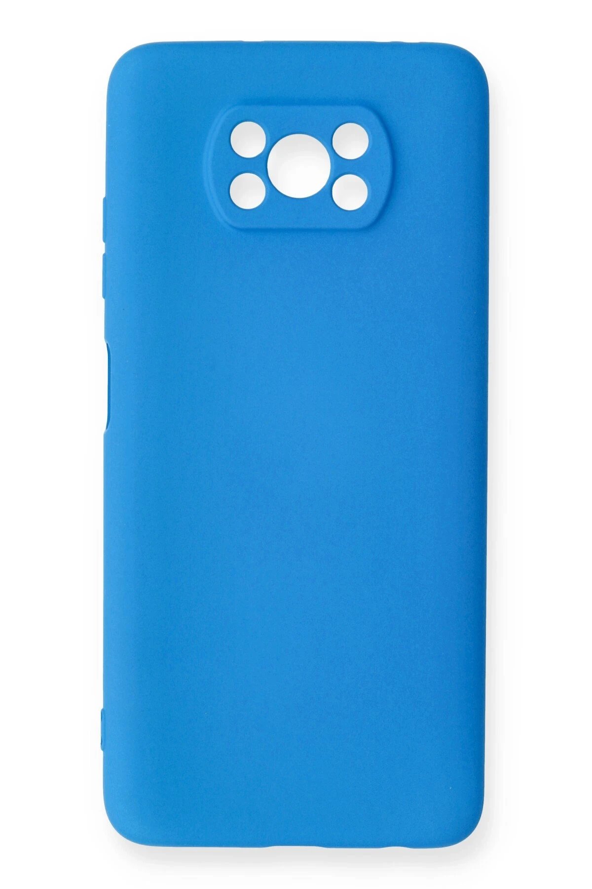 Xiaomi Pocophone X3 Kılıf Nano içi Kadife Silikon - Mavi-(5796)