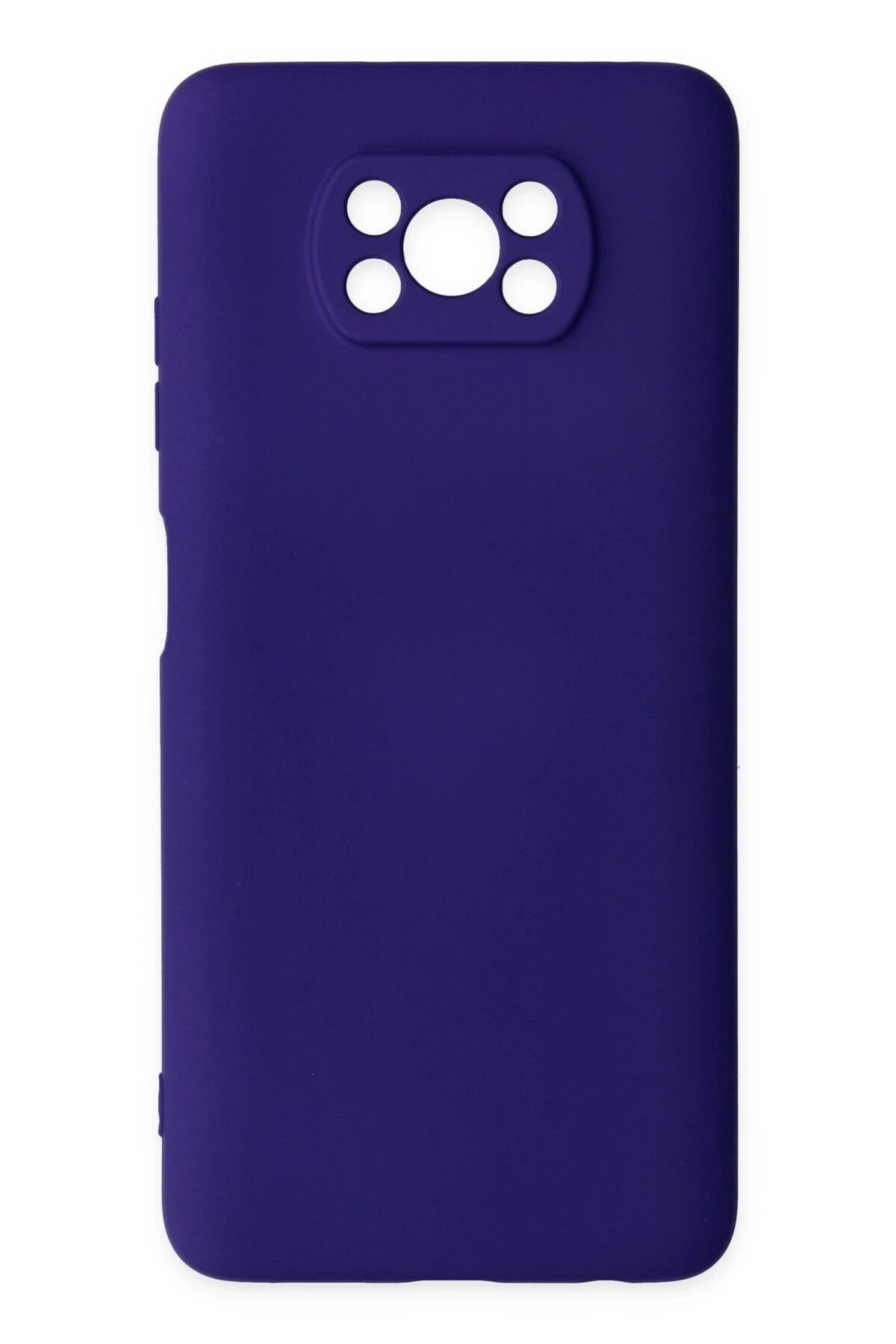 Xiaomi Pocophone X3 Kılıf Nano içi Kadife Silikon - Mor-(5796)