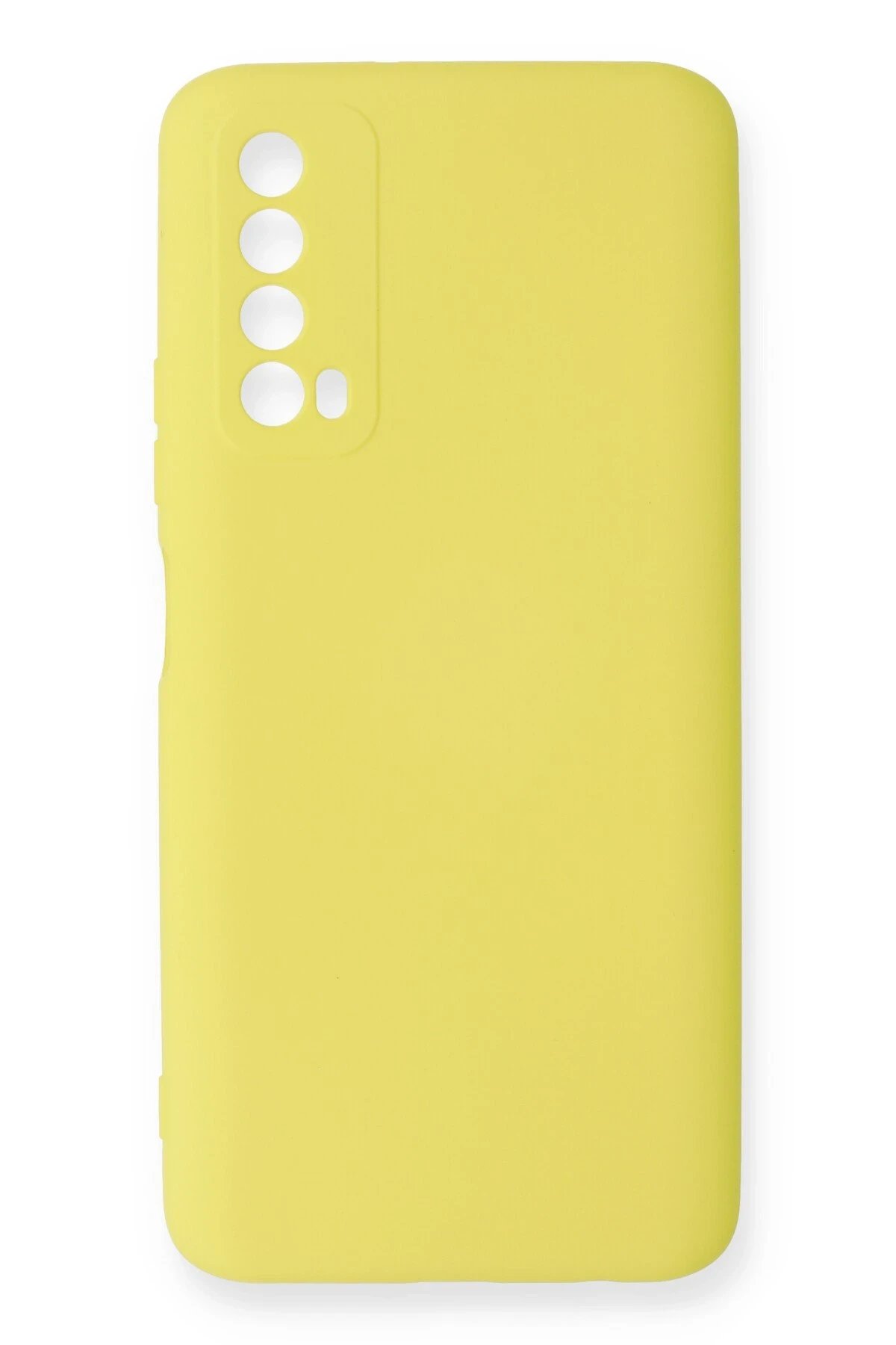 Huawei P Smart 2021 Kılıf Nano içi Kadife Silikon - Sarı-(5796)