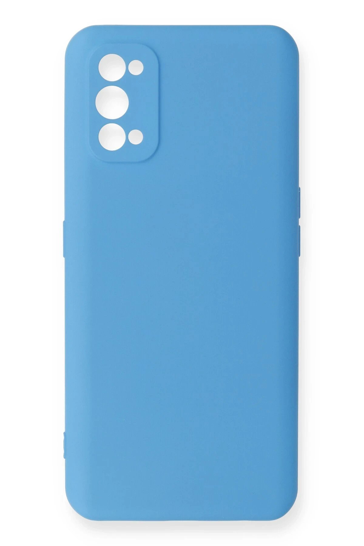 Realme 7 Pro Kılıf Nano içi Kadife Silikon - Mavi-(5796)