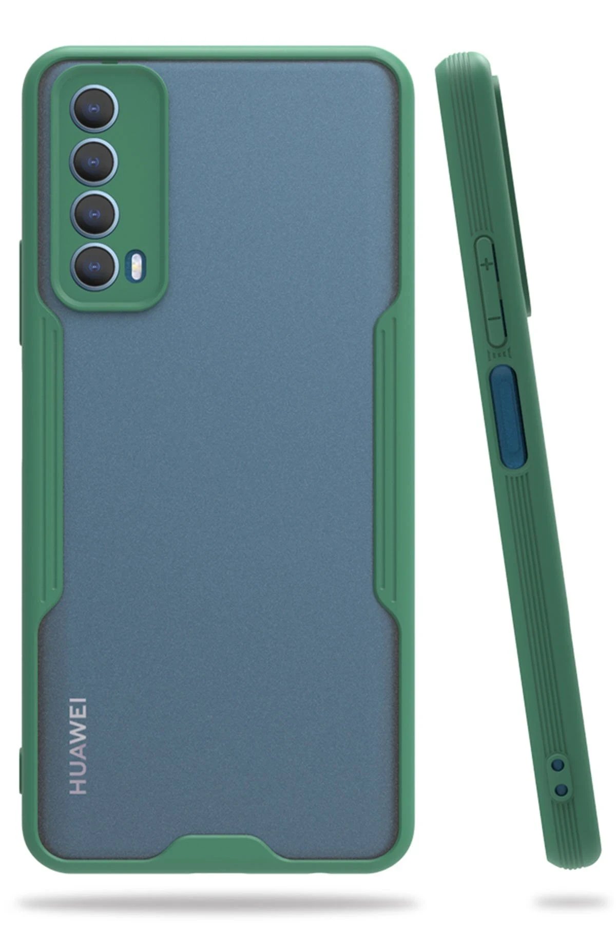 Huawei P Smart 2021 Kılıf Platin Silikon - Yeşil-(5796)