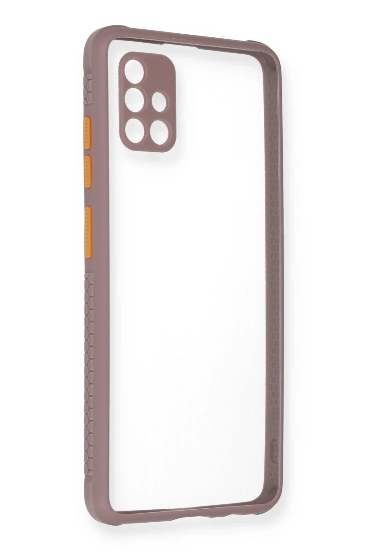 Samsung Galaxy A71 Kılıf Miami Şeffaf Silikon - Açık Mor-(5796)