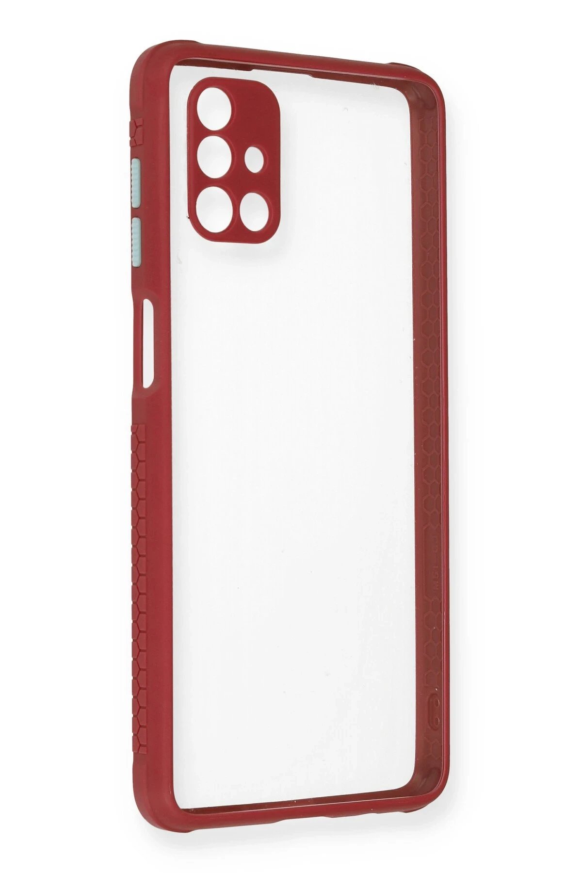 Samsung Galaxy M51 Kılıf Miami Şeffaf Silikon - Fuşya-(5796)