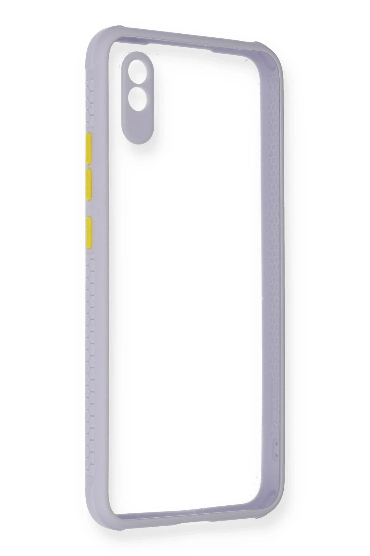 Xiaomi Redmi 9A Kılıf Miami Şeffaf Silikon - Lila-(5796)