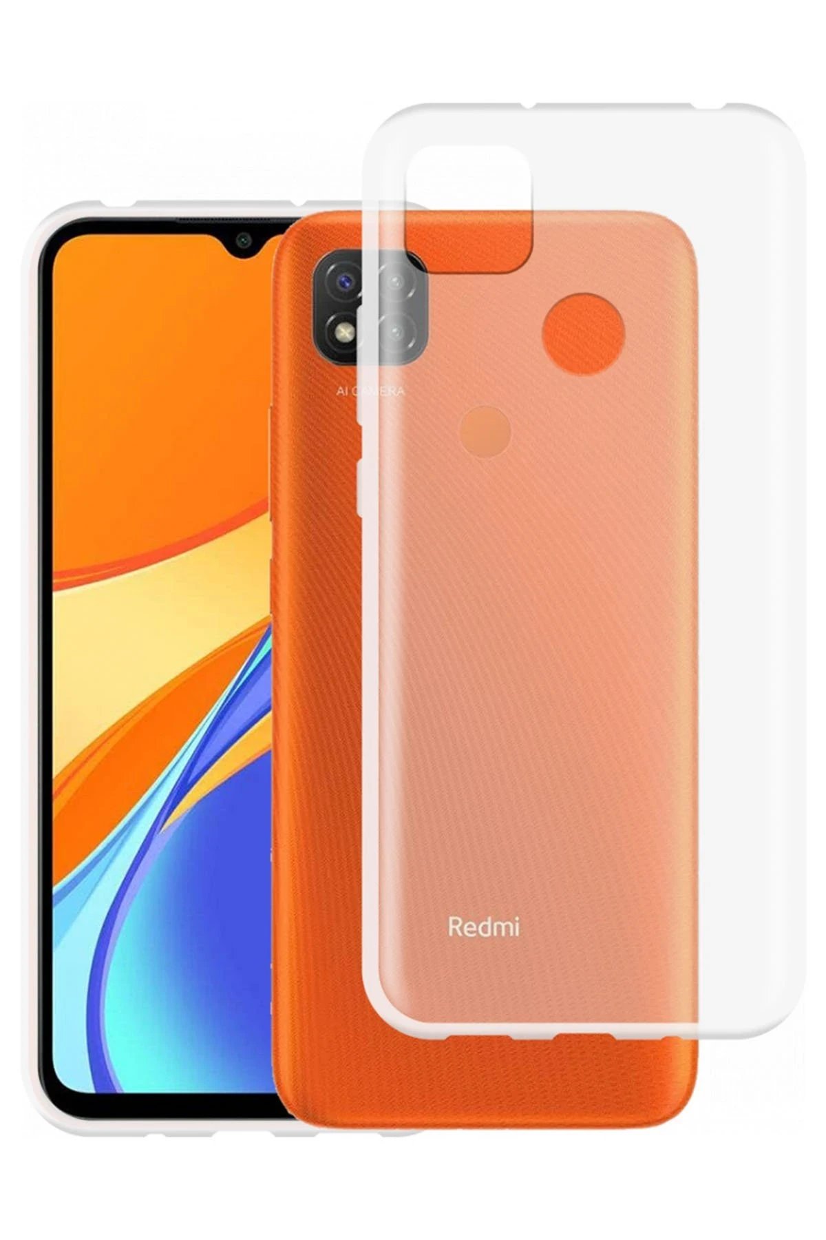 Xiaomi Redmi 9C Kılıf Lüx Şeffaf Silikon-(5796)