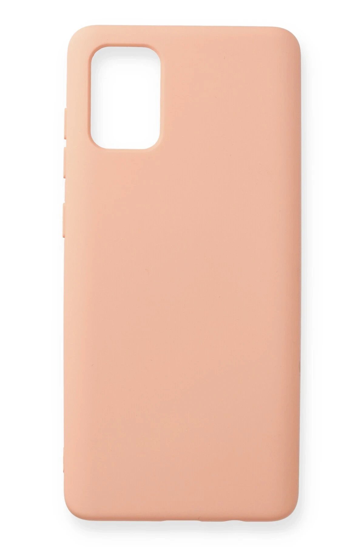 Samsung Galaxy A71 Kılıf Nano içi Kadife Silikon - Pudra-(5796)