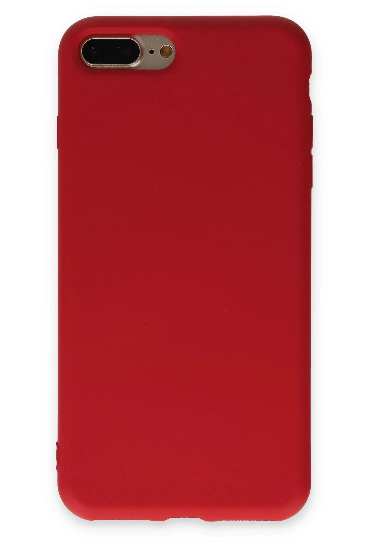 iPhone 7 Plus Kılıf Nano içi Kadife Silikon - Kırmızı-(5796)