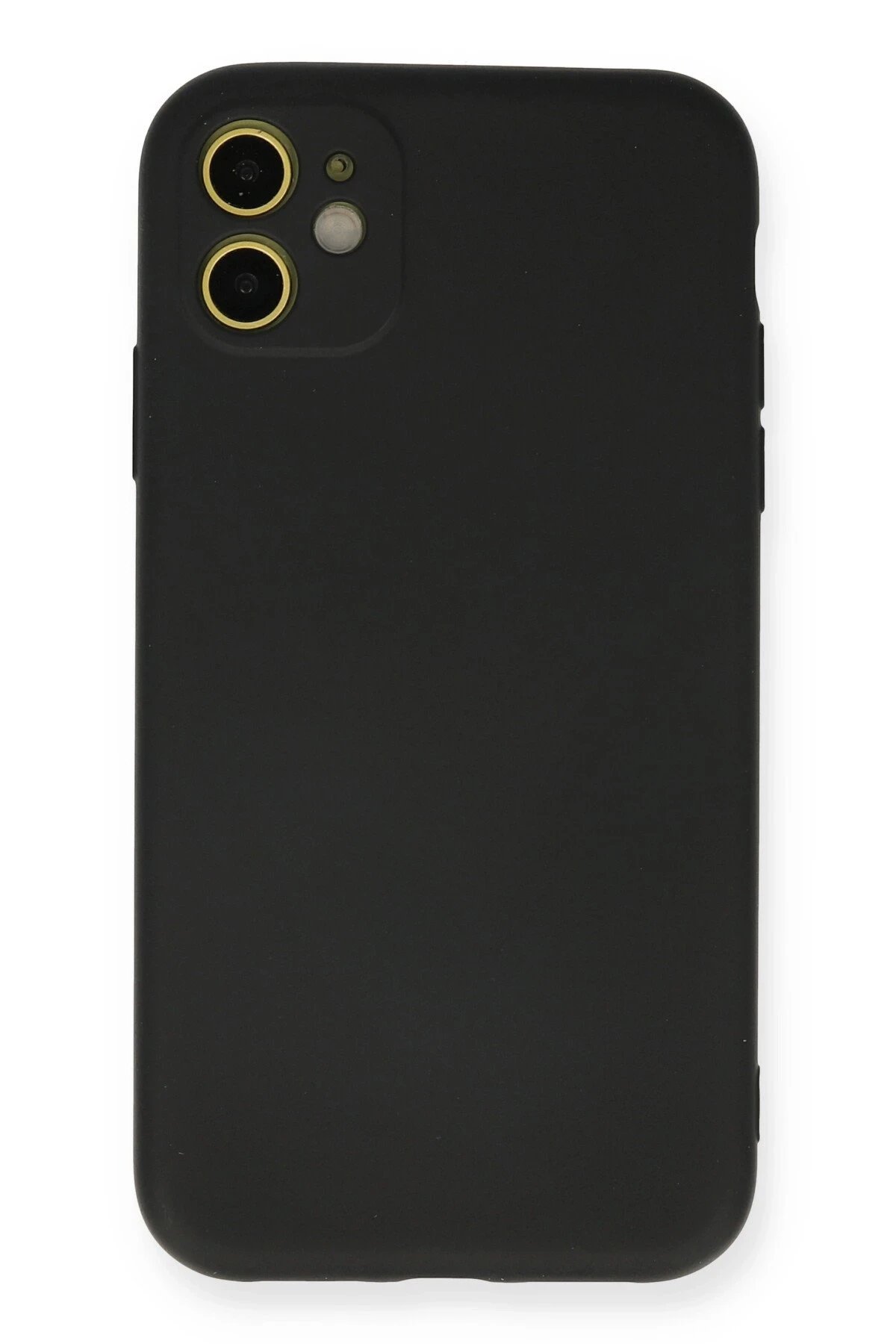 iPhone 11 Kılıf Nano içi Kadife Silikon - Siyah-(5796)