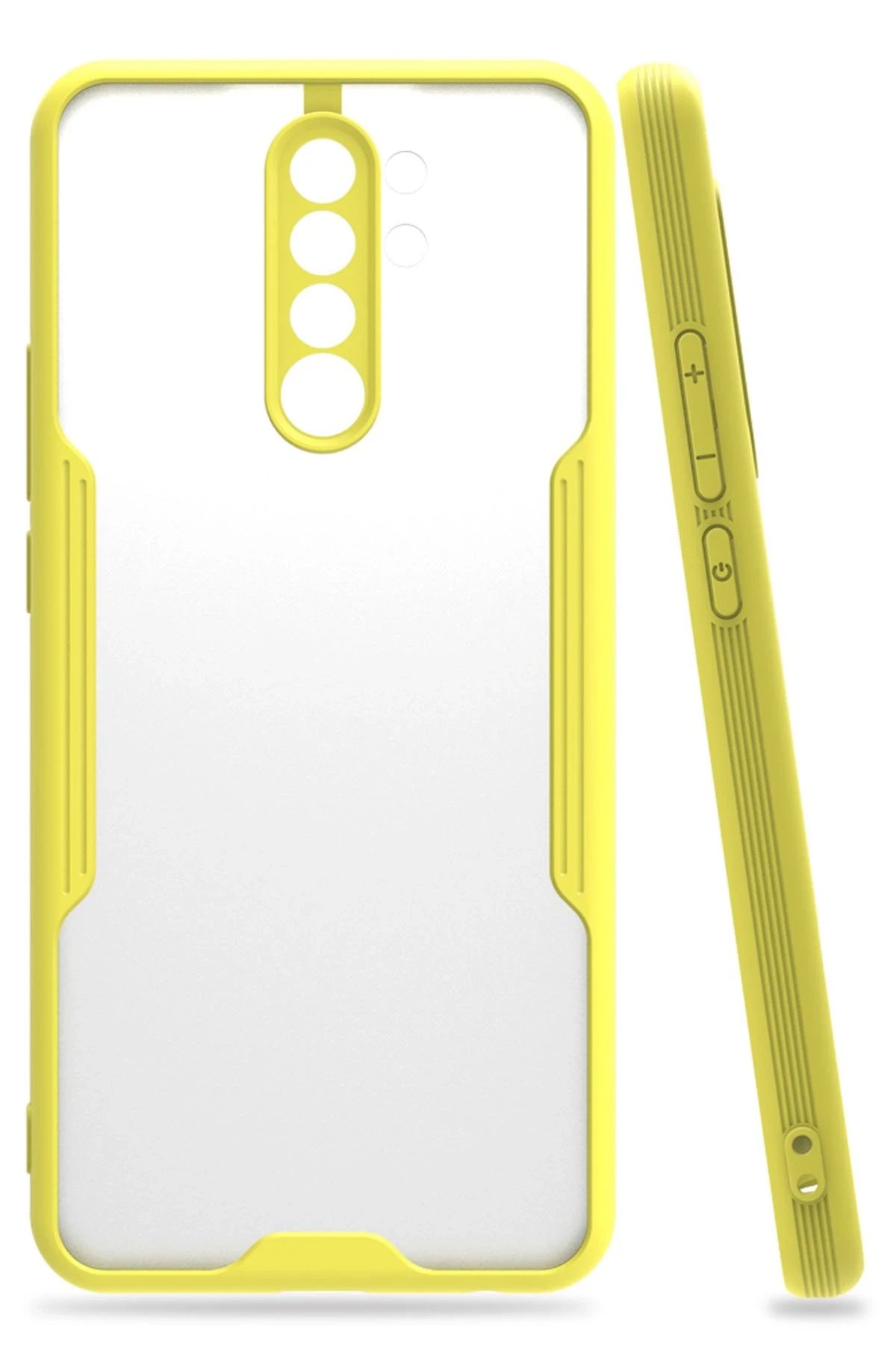 Xiaomi Redmi 9 Kılıf Platin Silikon - Sarı-(5796)