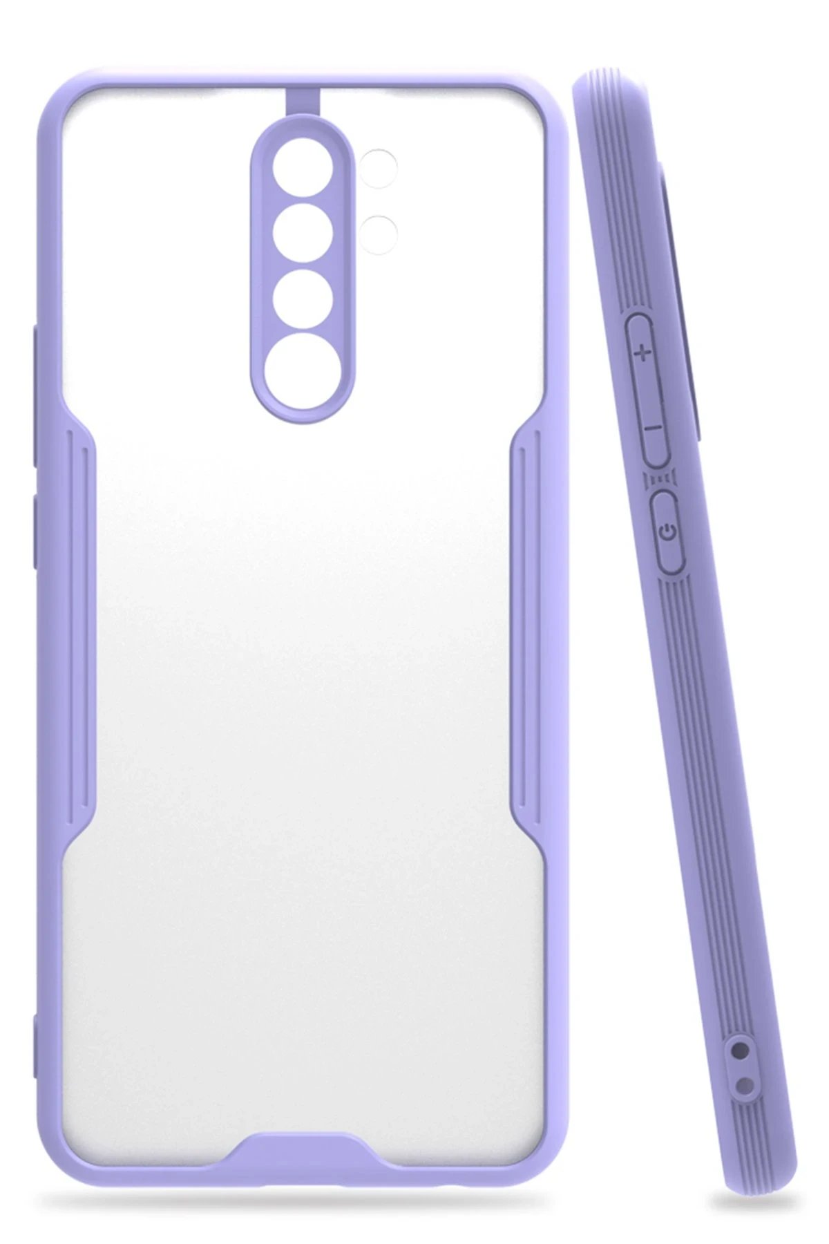 Xiaomi Redmi 9 Kılıf Platin Silikon - Lila-(5796)