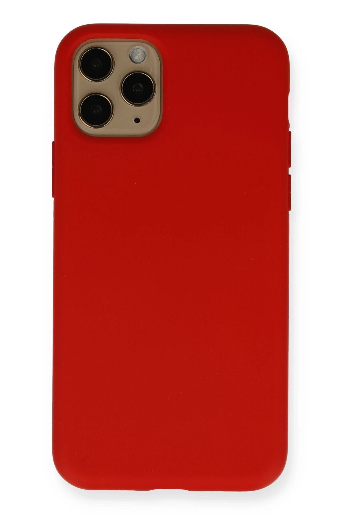 iPhone 11 Pro Kılıf Nano içi Kadife Silikon - Kırmızı-(5796)