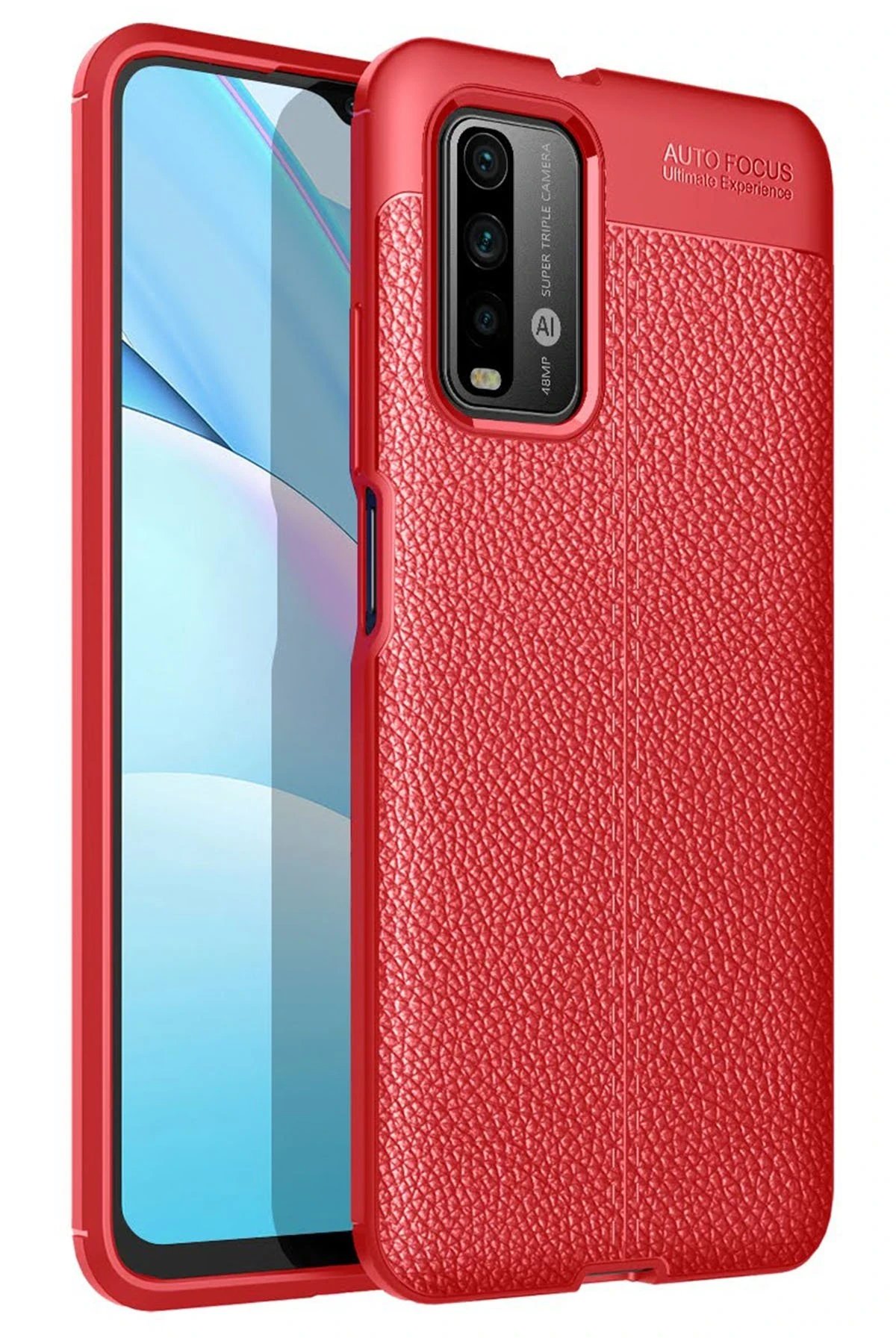 Xiaomi Redmi 9T Kılıf Auto Focus Kapak - Kırmızı-(5796)