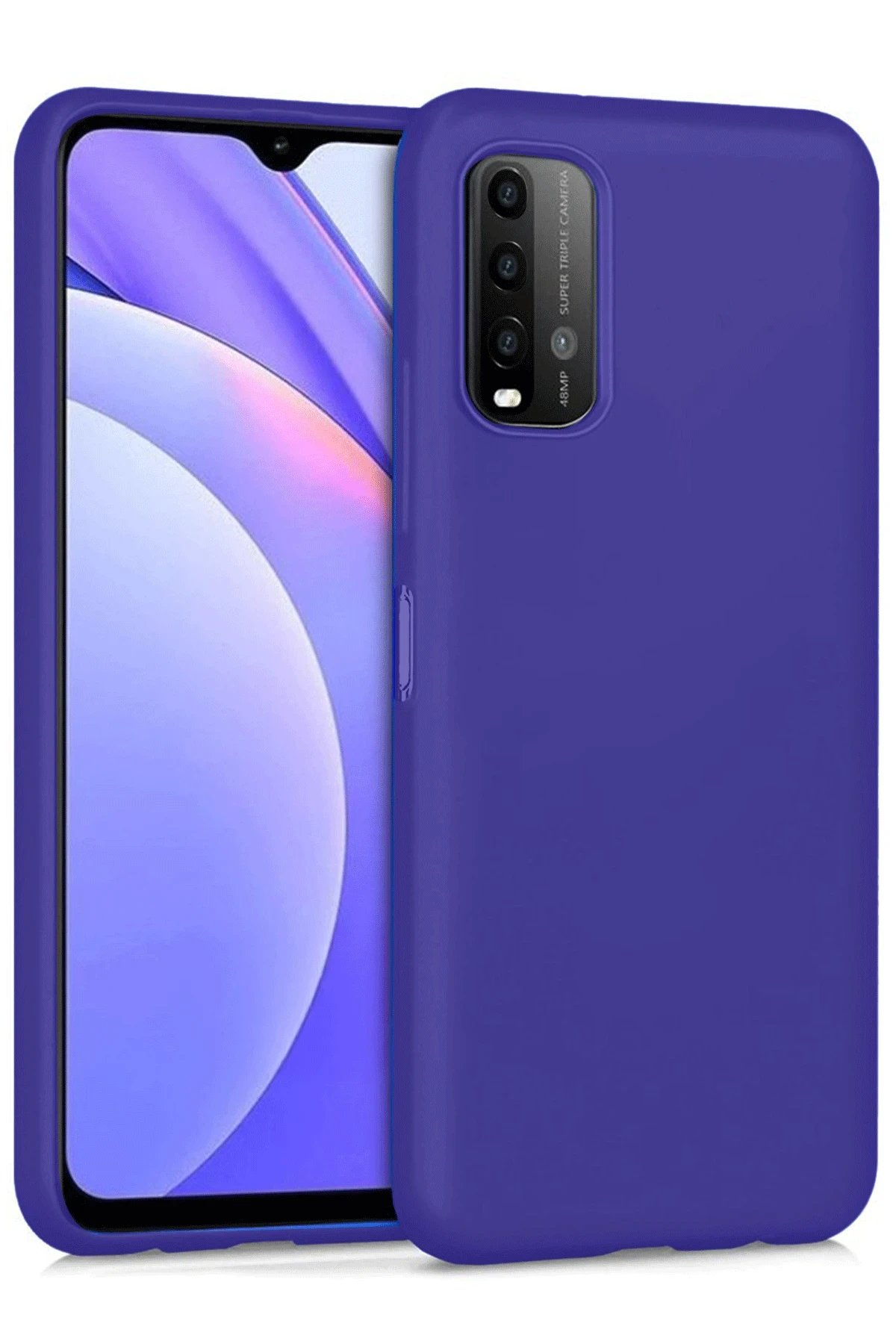 Xiaomi Redmi 9T Kılıf Nano içi Kadife Silikon - Mor-(5796)