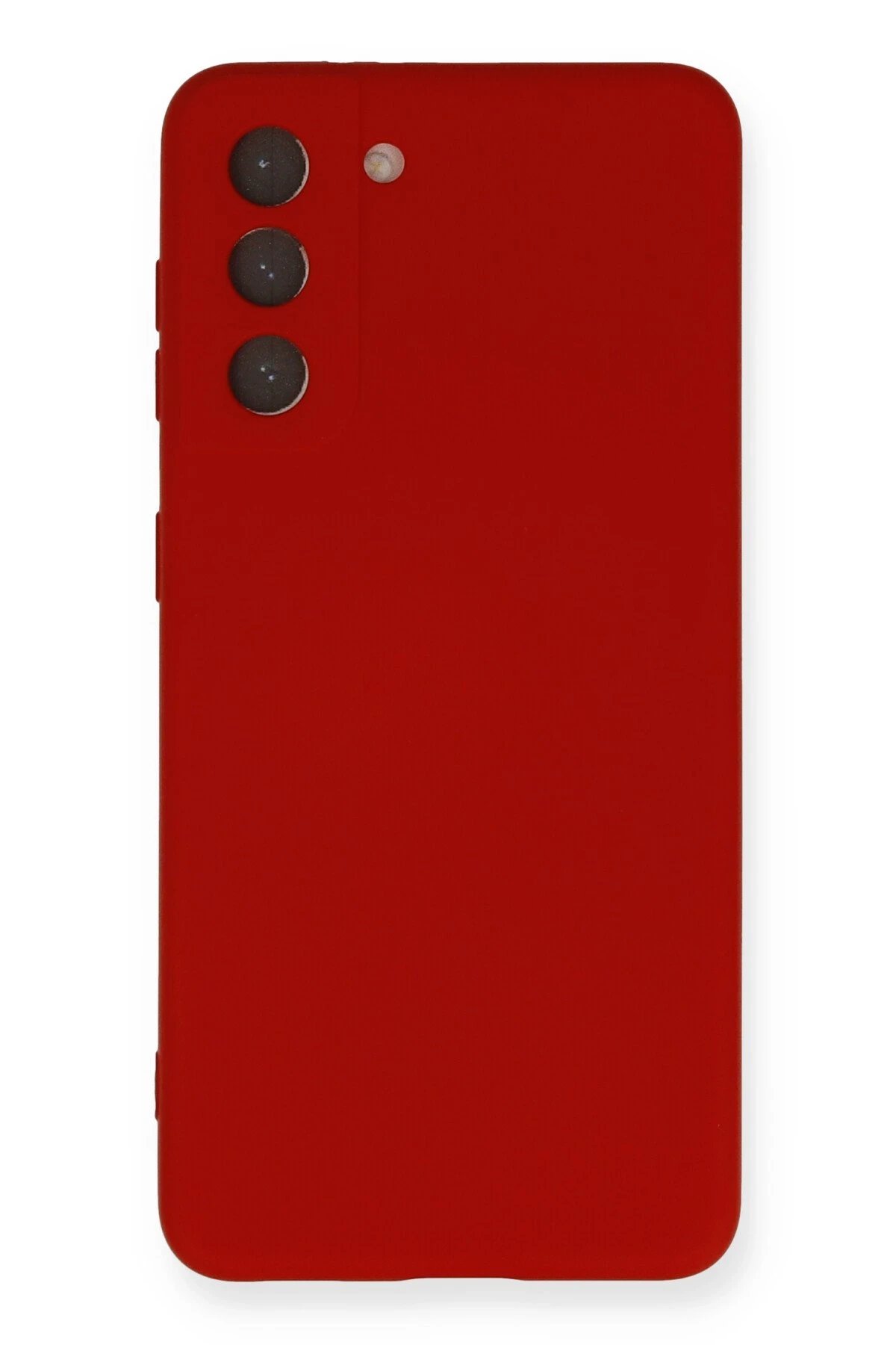 Samsung Galaxy S21 Kılıf Nano içi Kadife Silikon - Kırmızı-(5796)