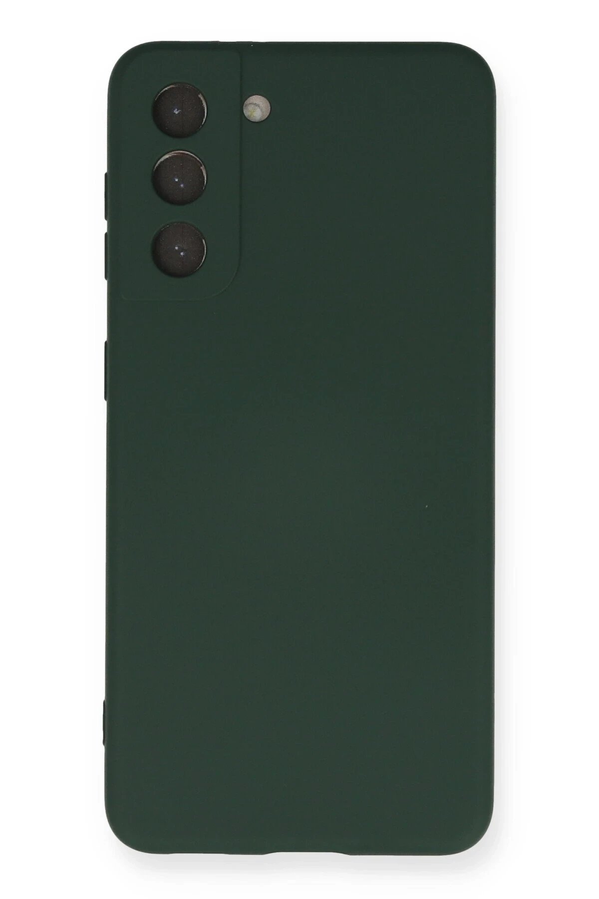 Samsung Galaxy S21 Kılıf Nano içi Kadife Silikon - Koyu Yeşil-(5796)