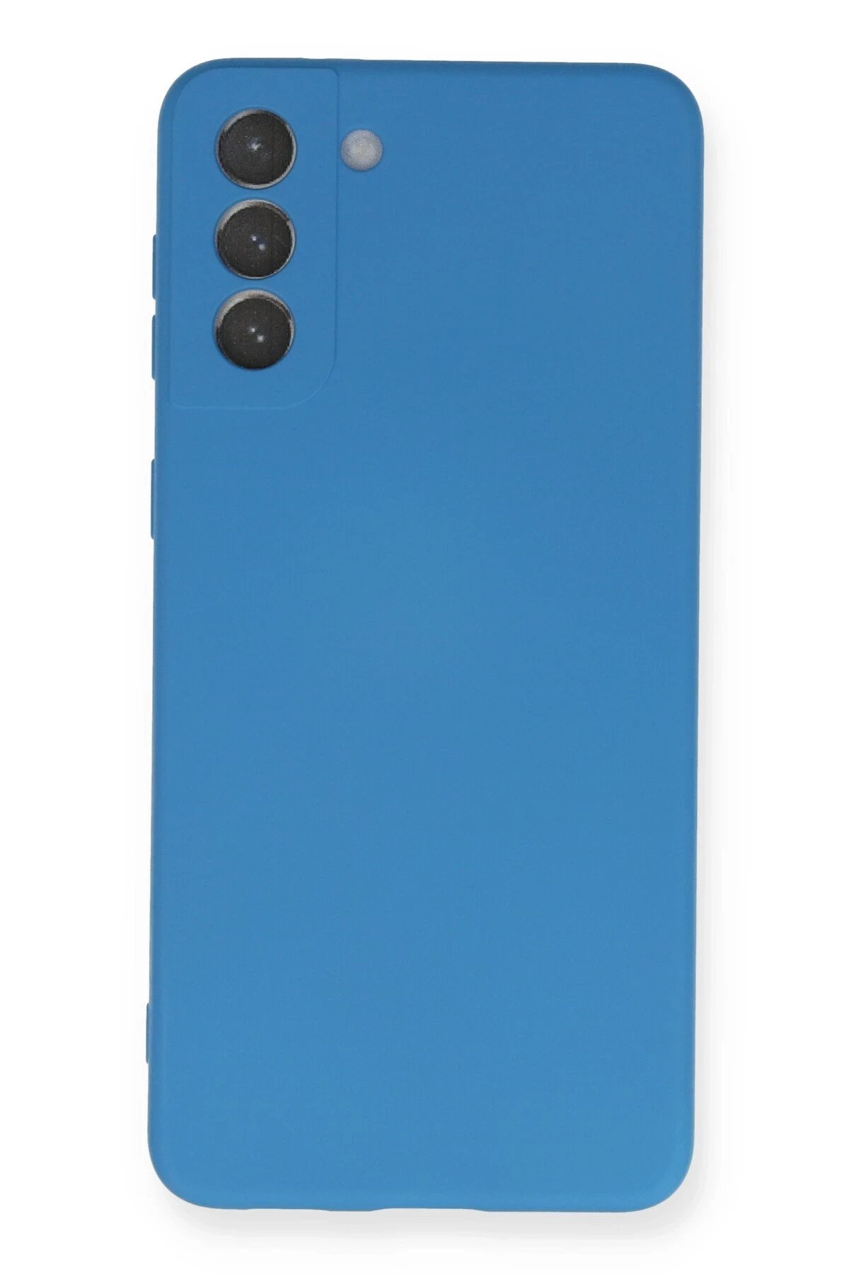 Samsung Galaxy S21 Plus Kılıf Nano içi Kadife Silikon - Mavi-(5796)