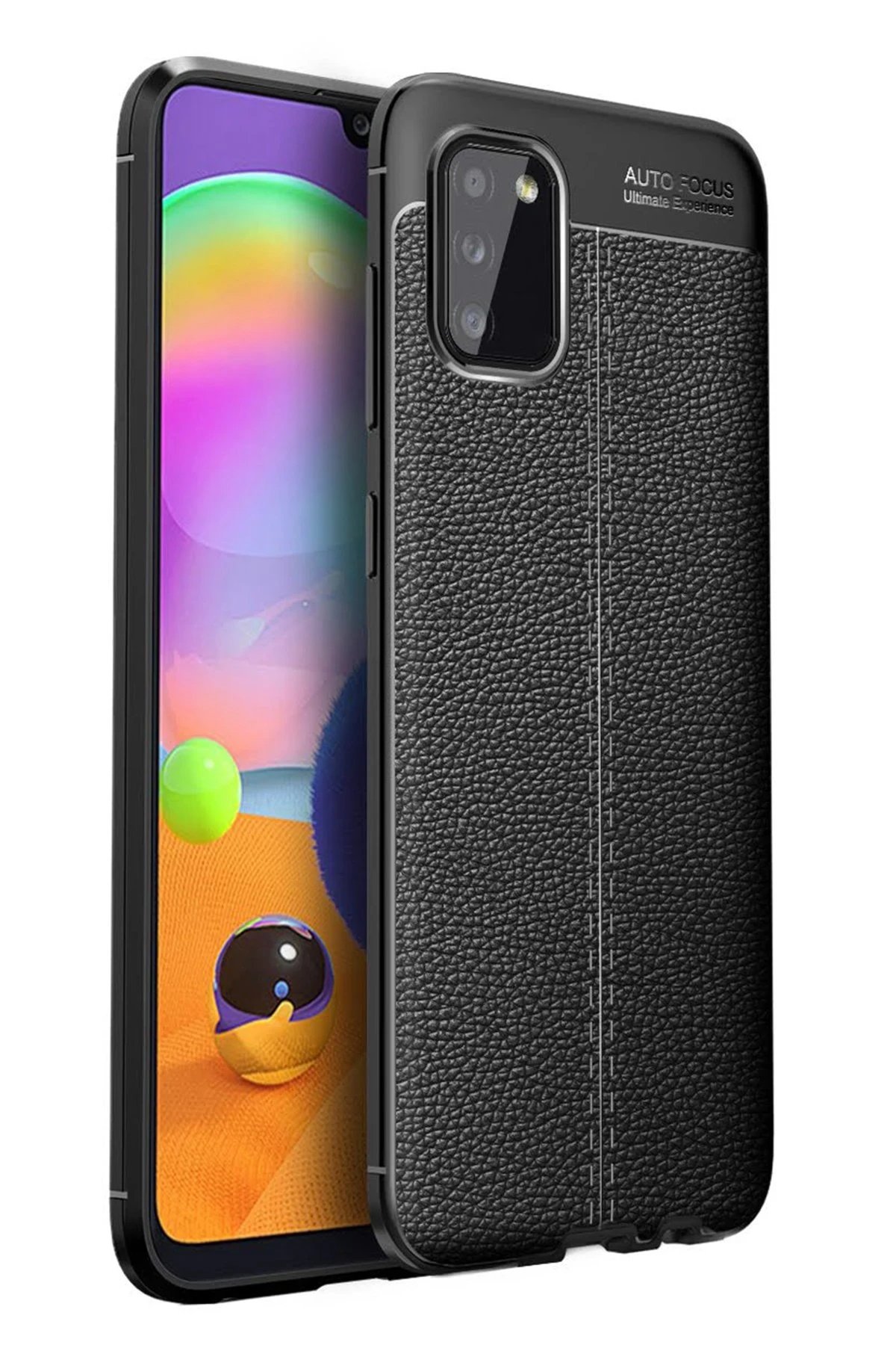 Samsung Galaxy A02S Kılıf Auto Focus Kapak - Siyah-(5796)