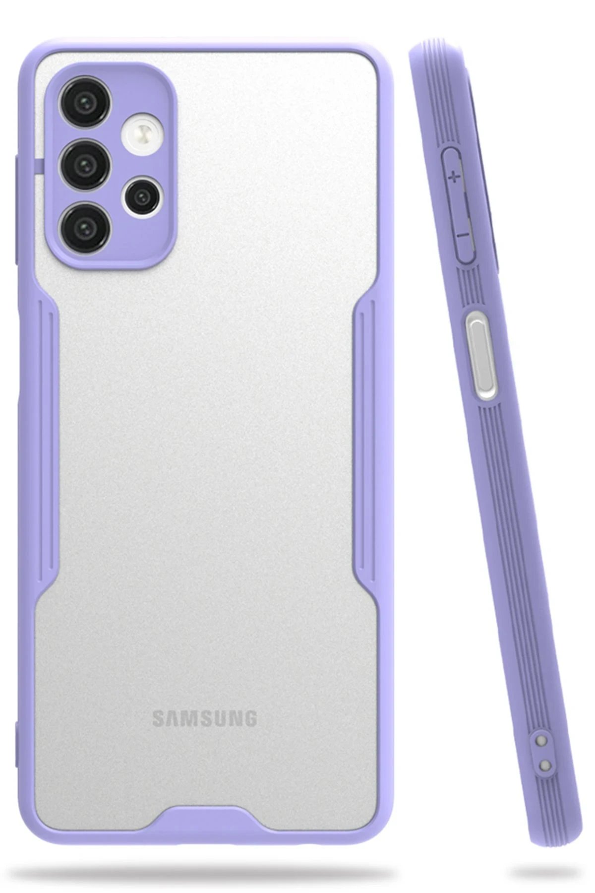 Samsung Galaxy A72 Kılıf Platin Silikon - Lila-(5796)