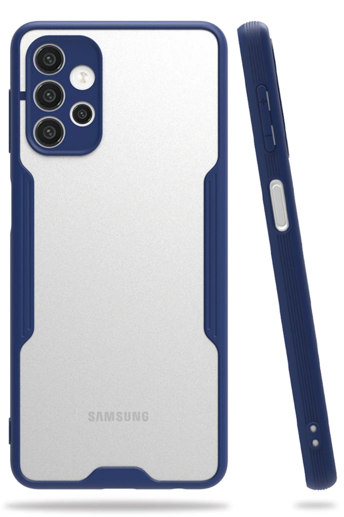 Samsung Galaxy A72 Kılıf Platin Silikon - Lacivert-(5796)