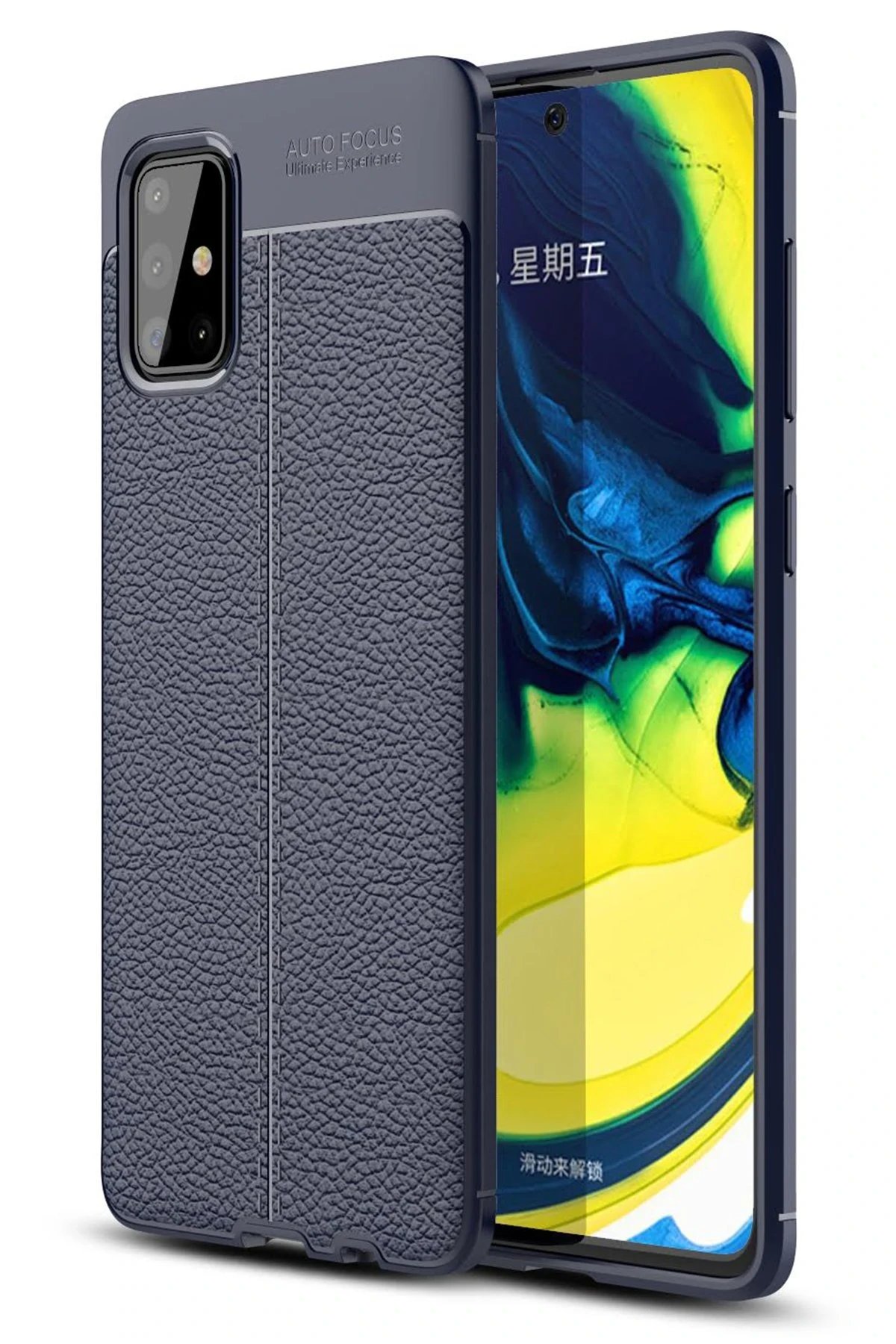 Samsung Galaxy A71 Kılıf Auto Focus Kapak - Lacivert-(5796)