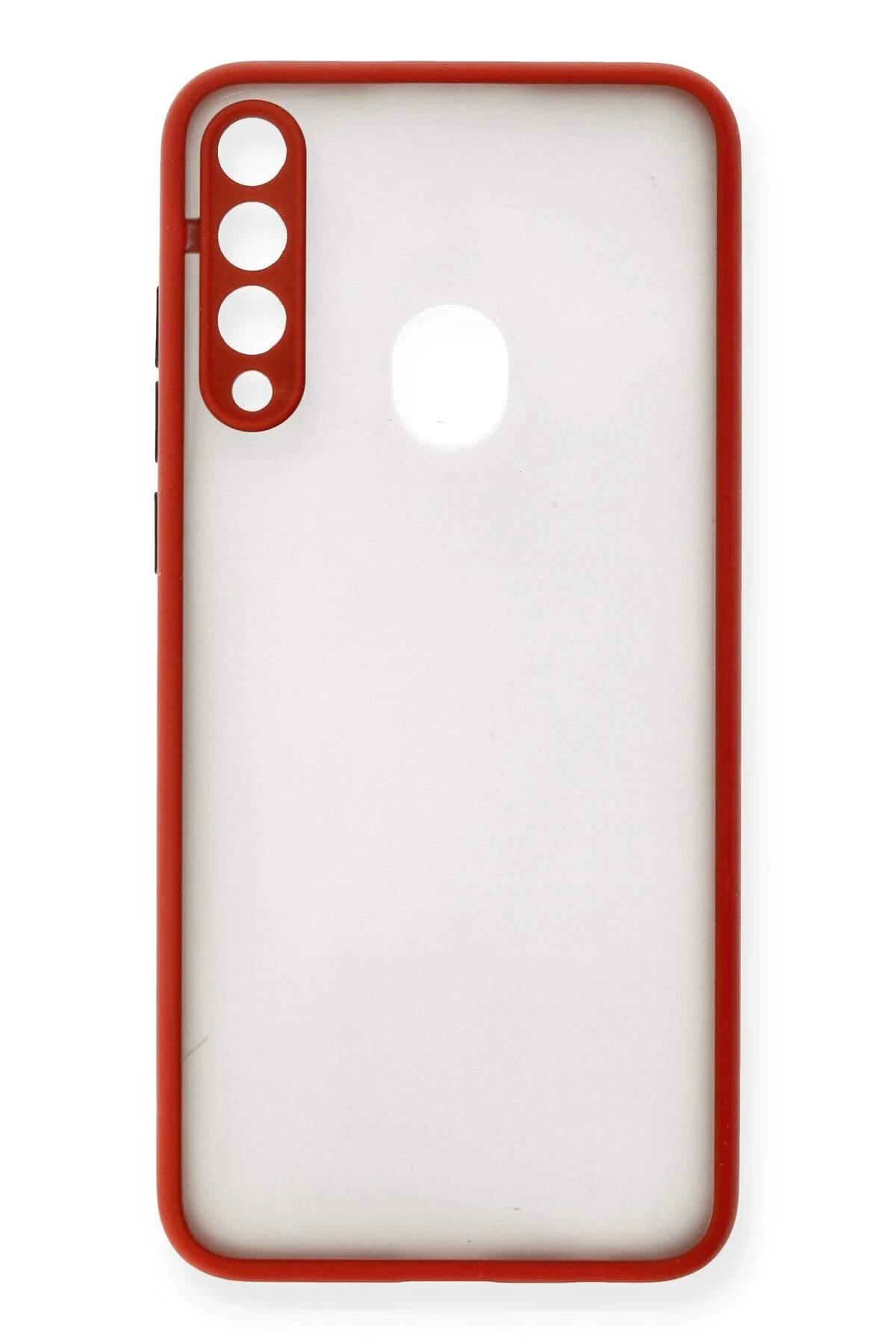 Huawei Y6P Kılıf Montreal Silikon Kapak - Kırmızı-(5796)