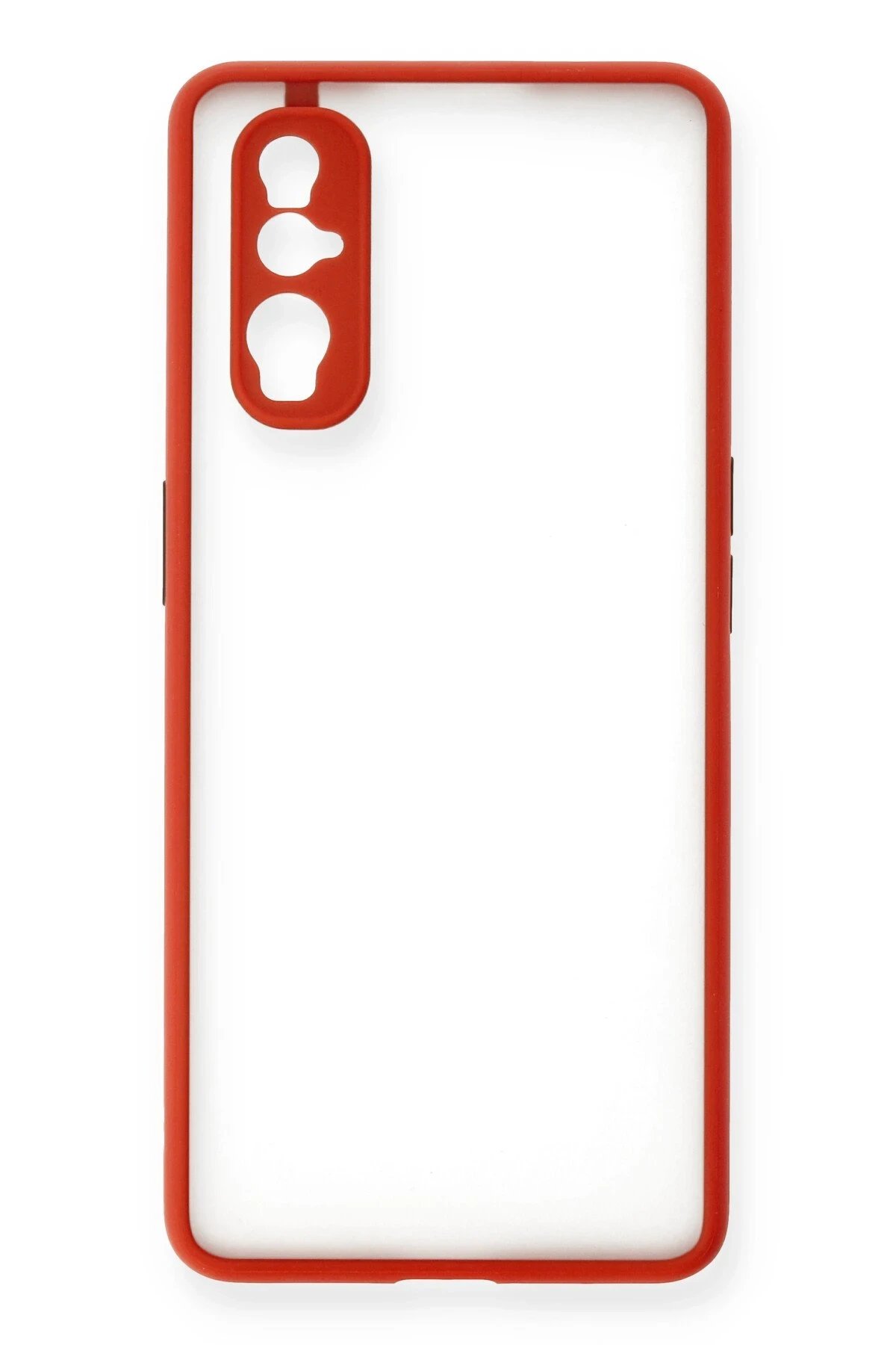 Oppo Find X2 Kılıf Montreal Silikon Kapak - Kırmızı-(5796)