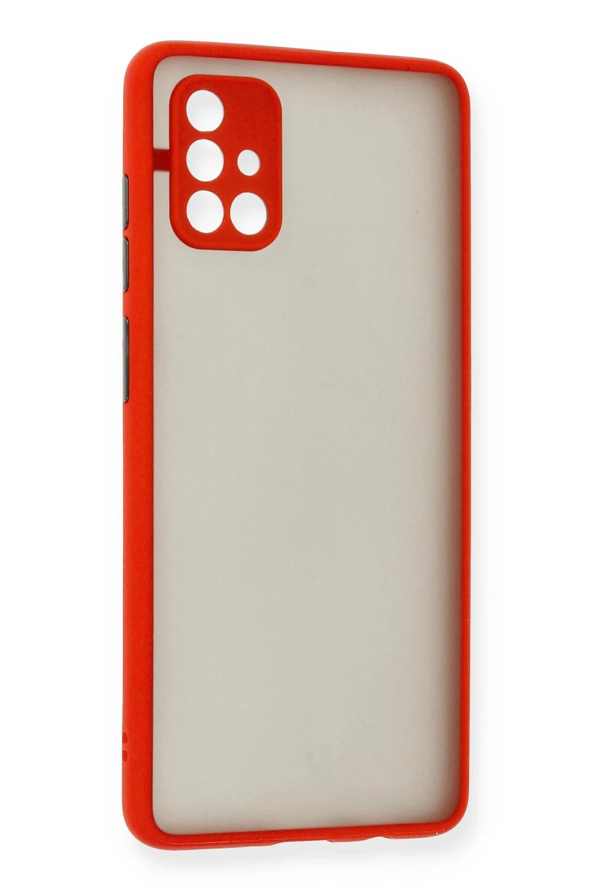 Samsung Galaxy A71 Kılıf Montreal Silikon Kapak - Kırmızı-(5796)