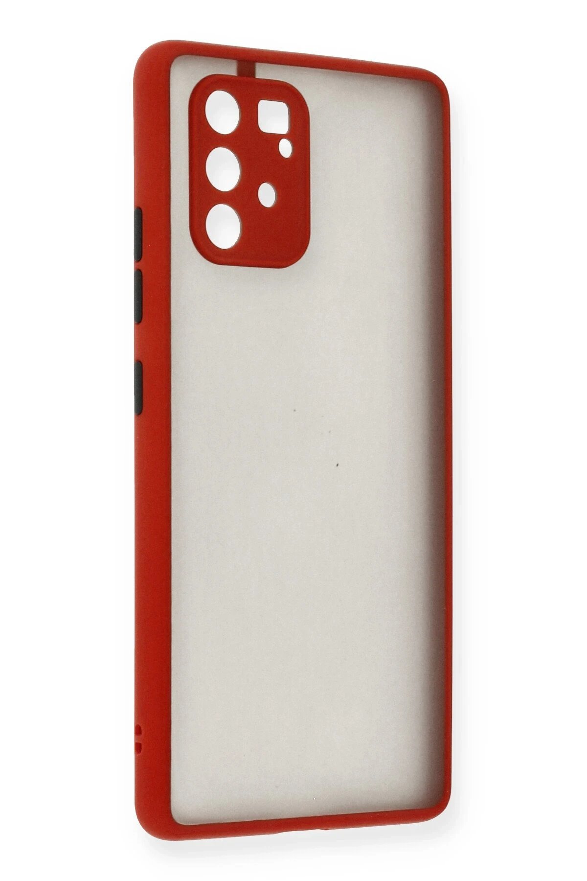 Samsung Galaxy A91 / S10 Lite Kılıf Montreal Silikon Kapak - Kırmızı-(5796)