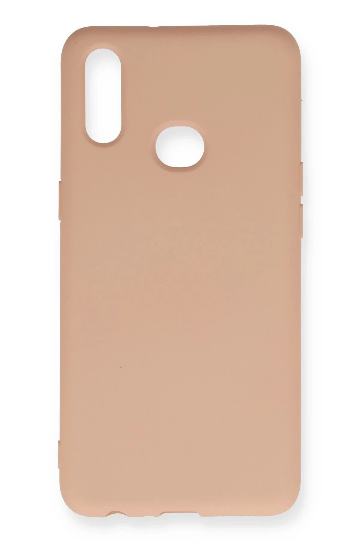 Samsung Galaxy A10S Kılıf Nano içi Kadife Silikon - Pudra-(5796)