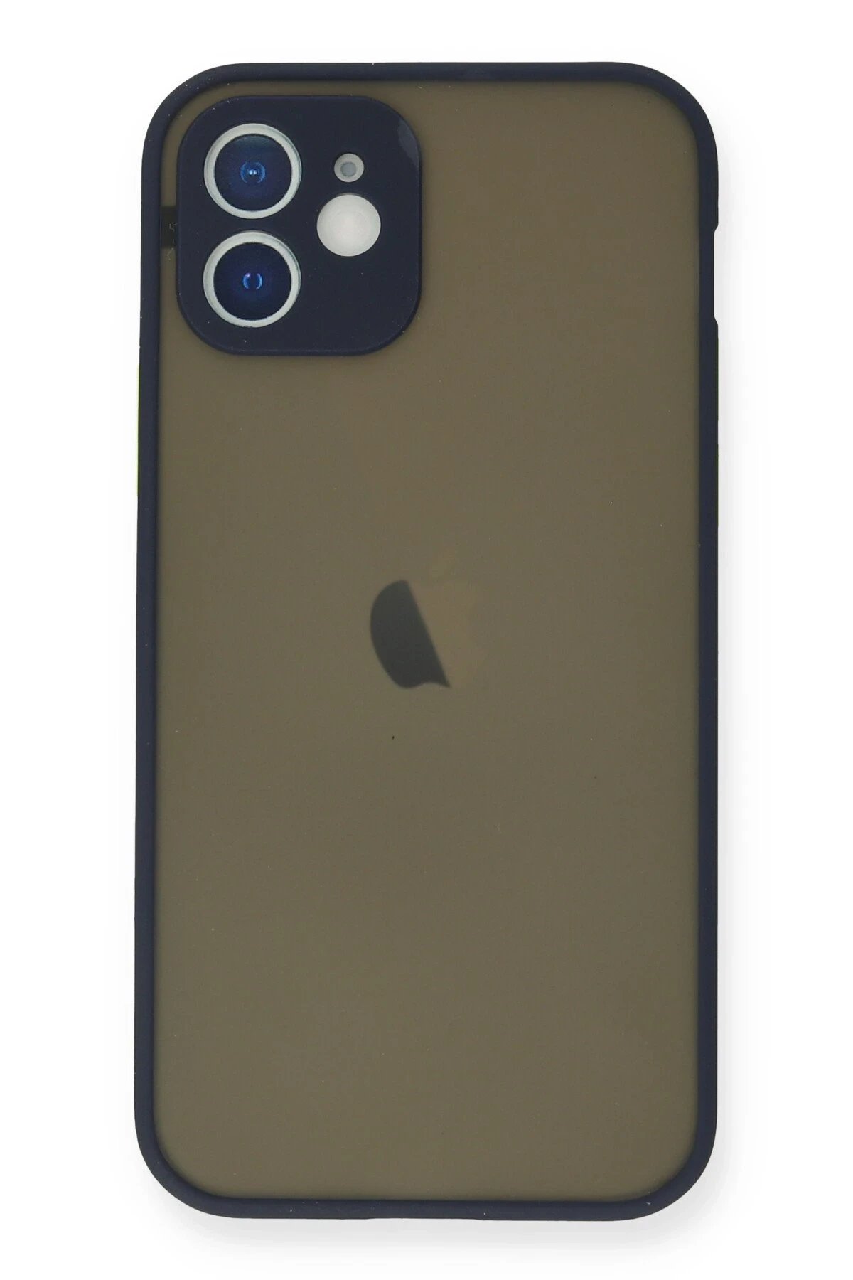 iPhone 12 Mini Kılıf Montreal Silikon Kapak - Lacivert-(5796)