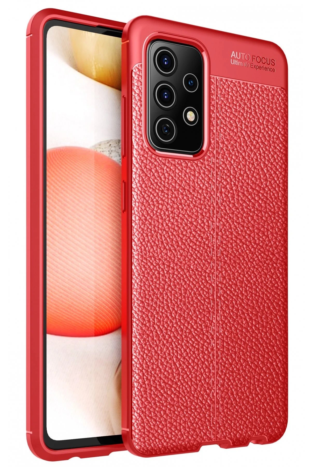Samsung Galaxy A72 Kılıf Auto Focus Kapak - Kırmızı-(5796)