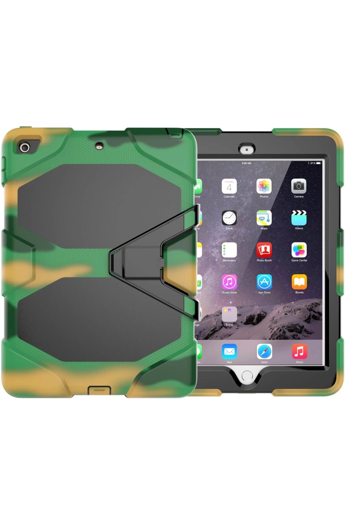 iPad 5 Air 9.7 Kılıf Griffin Tablet Kapak - Kamuflaj-(5796)